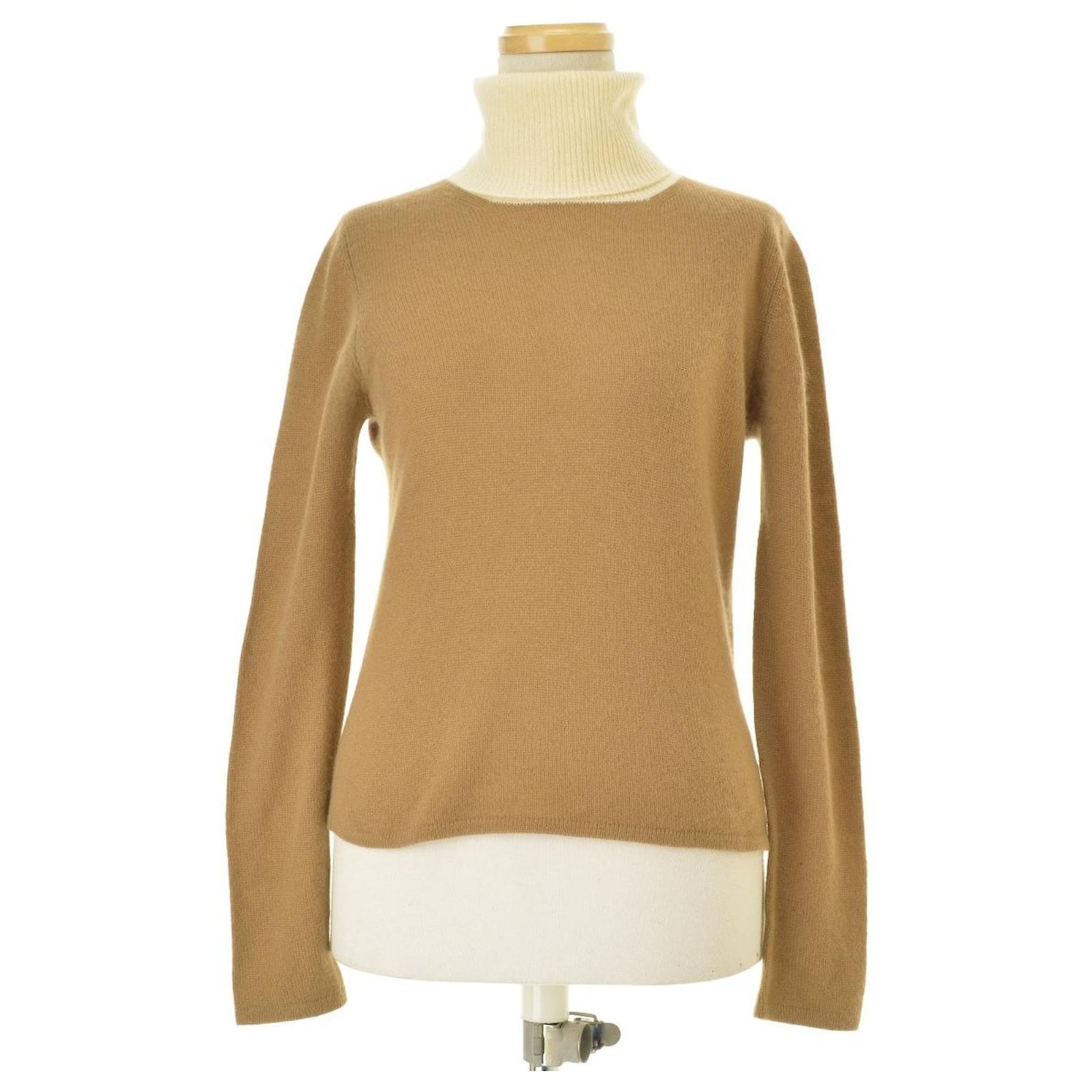 Usato] GUCCI / Gucci maglia dolcevita in cashmere a maniche lunghe  [cacbafab-l] Beige Marrone chiaro Cachemire ref.378234 - Joli Closet
