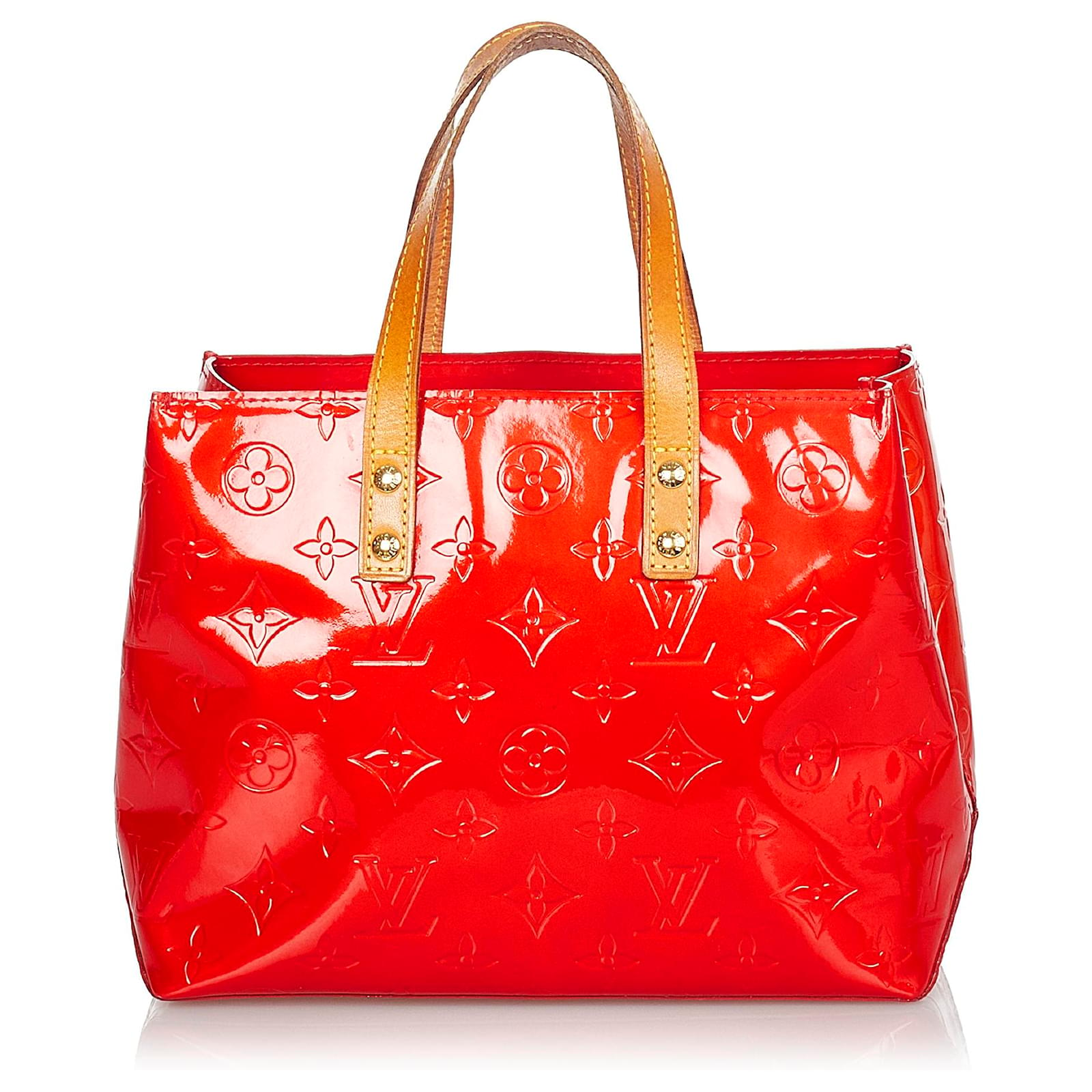 Louis Vuitton Red Monogram Vernis Reade PM Leather Patent leather  ref.1011678 - Joli Closet