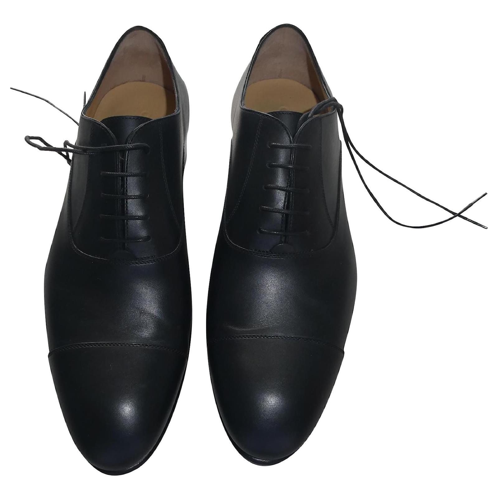 black oxford chanel uniform nine size 41 Leather ref.378368 - Joli Closet