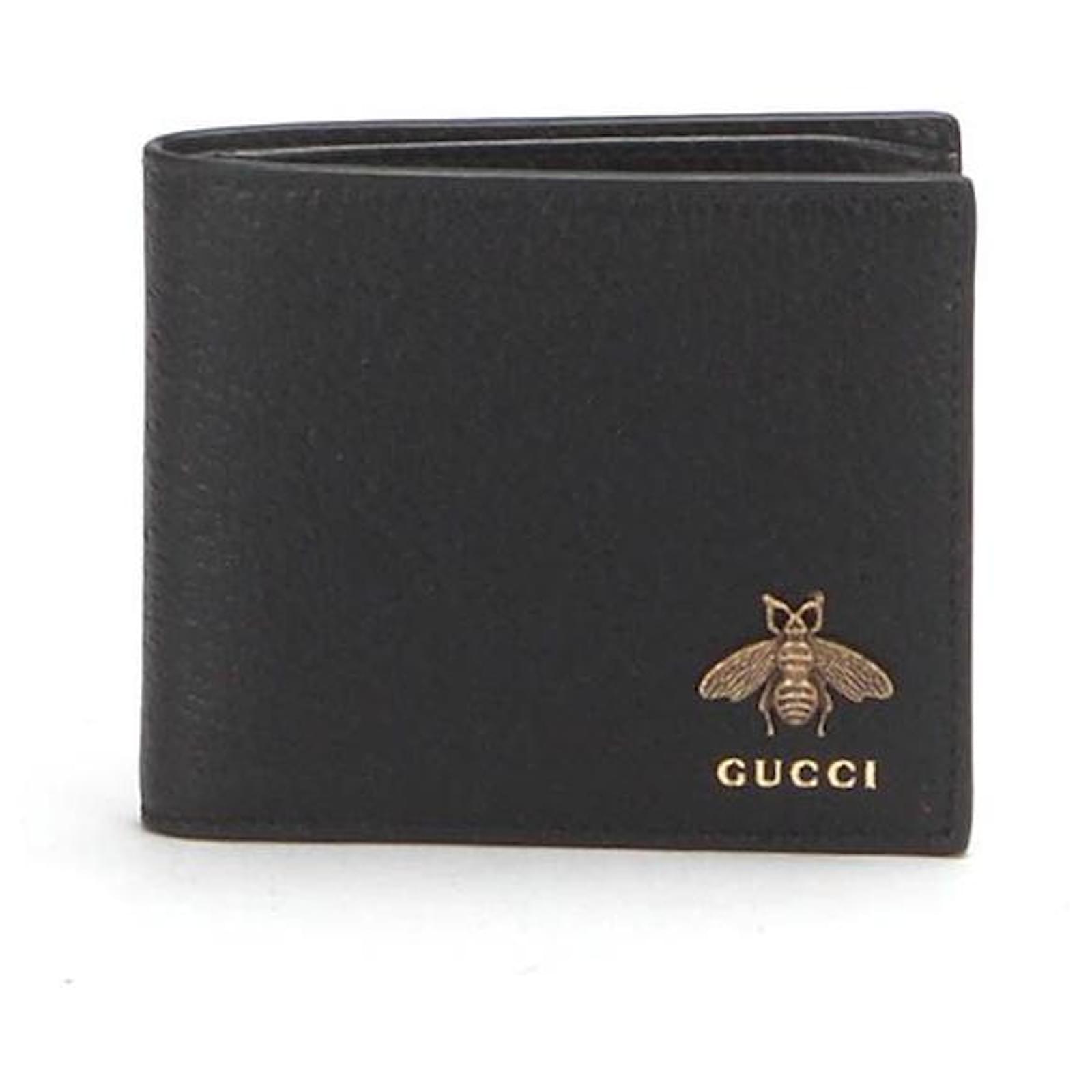 black animalier bee wallet