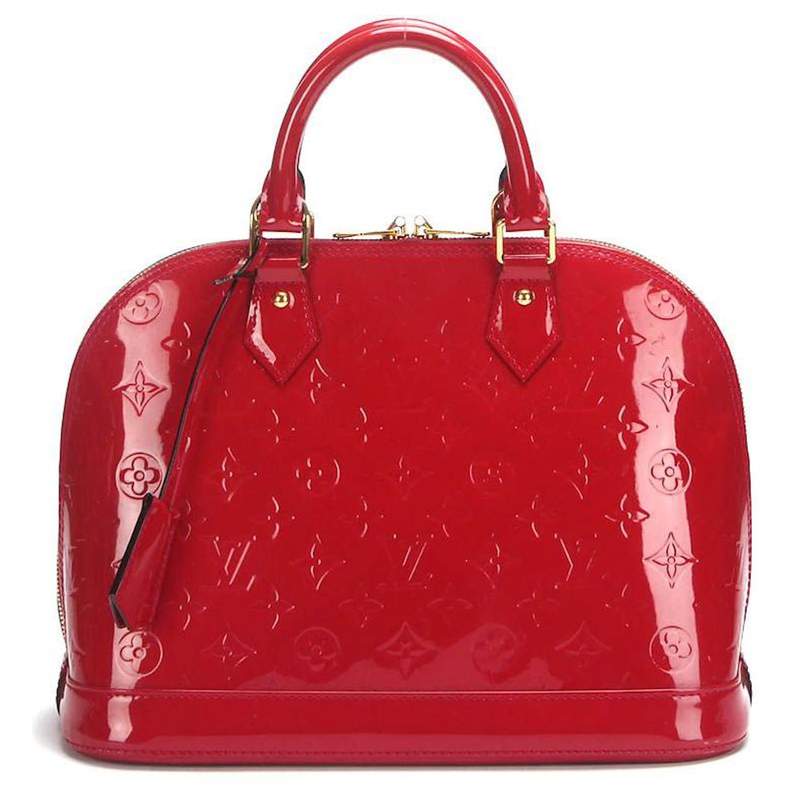 Louis Vuitton Red Monogram Vernis Alma PM Leather Patent leather ref.947891  - Joli Closet