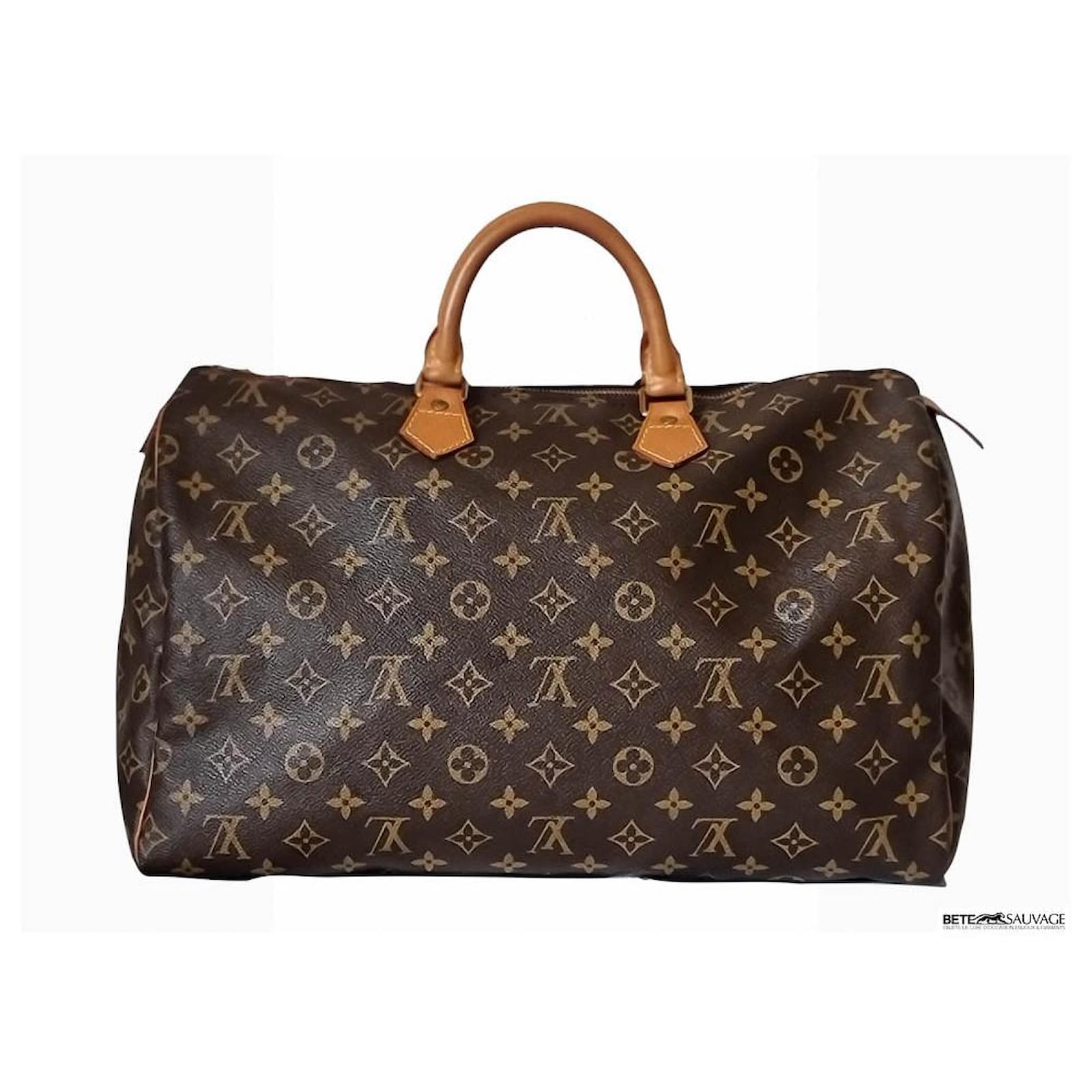 Sac Louis Vuitton speedy 40 Monogram Brown Cloth ref.378840 - Joli Closet