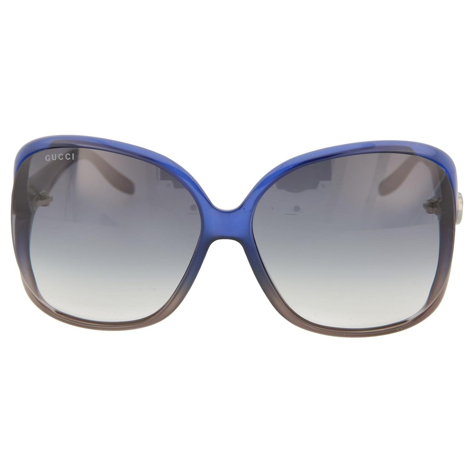 Gucci Oversized Square Sunglasses Blue 