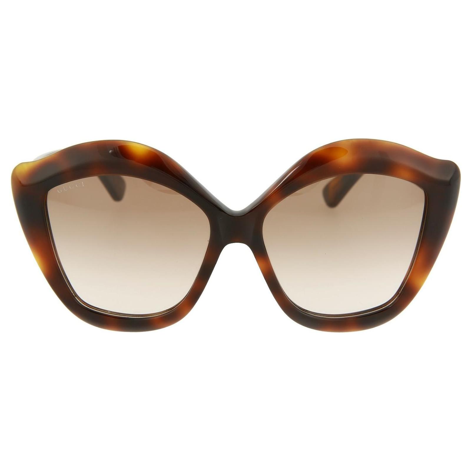 Gucci Square/Rectangle Sunglasses Brown ref.379445 Joli Closet