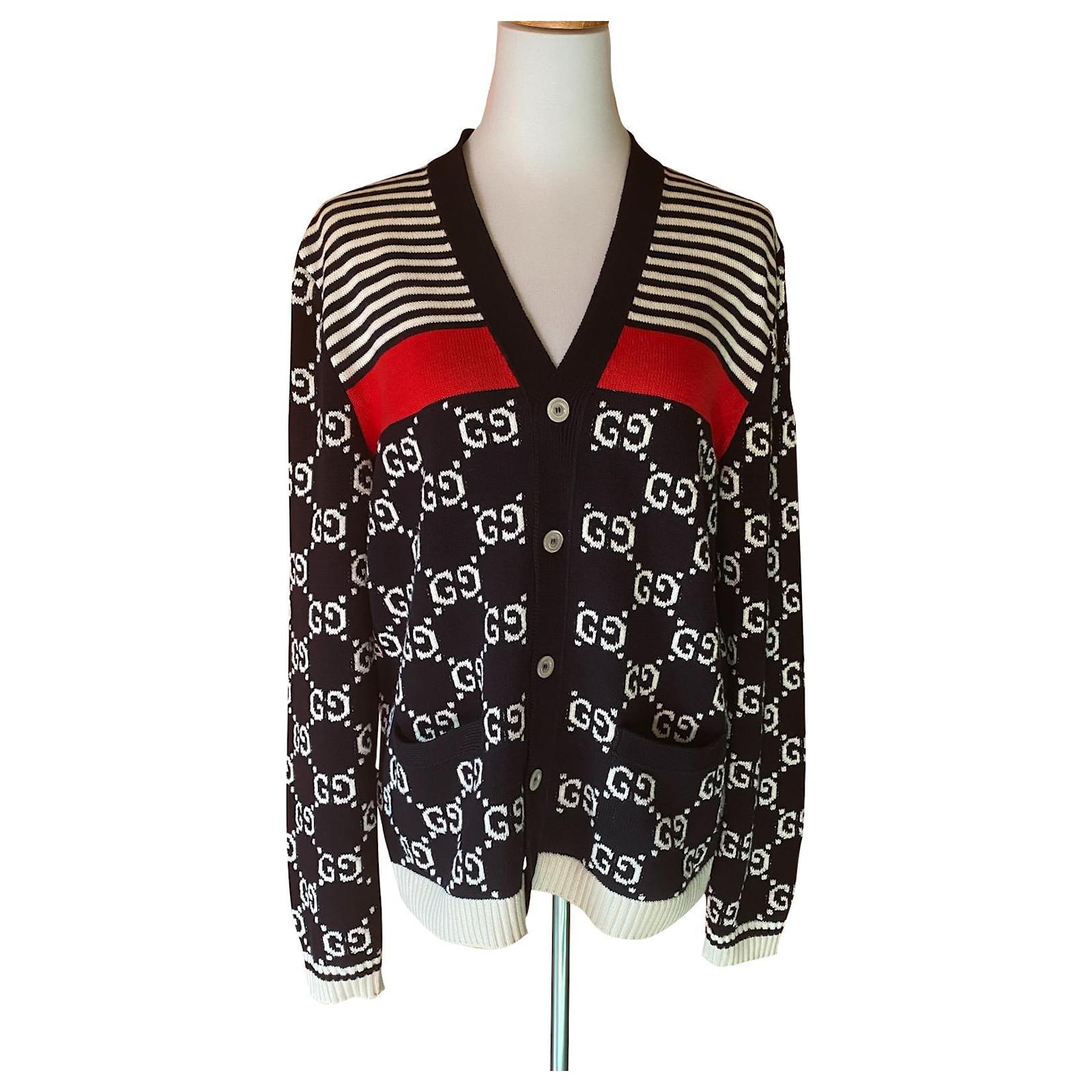 Gucci Cardigan Black Cotton ref.379862 - Joli Closet