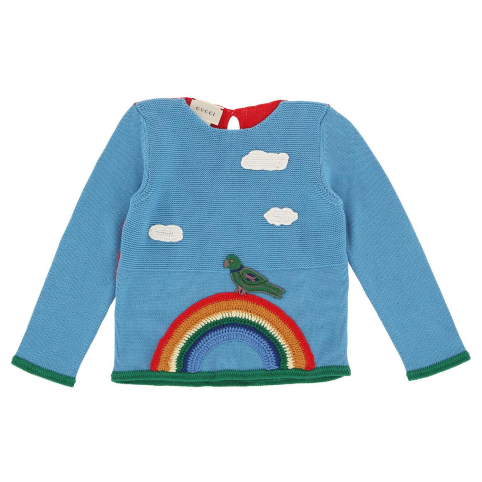 Gucci Suéter de rayas náuticas para niños Azul Lana ref.380004 - Joli Closet
