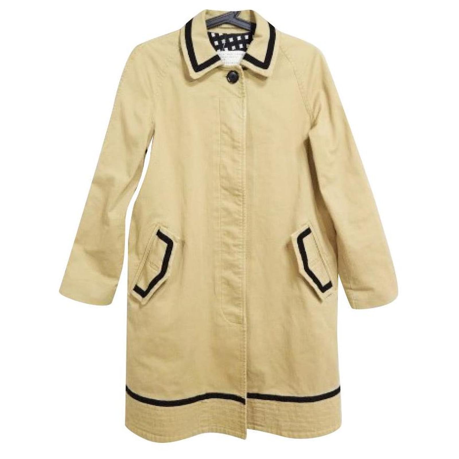 Usado] MARC BY MARC JACOBS Abrigo Talla XS Belleza para mujer □ - Marrón  claro x Negro Manga larga / Primavera / Otoño Algodón Poliuretano  ref.380351 - Joli Closet