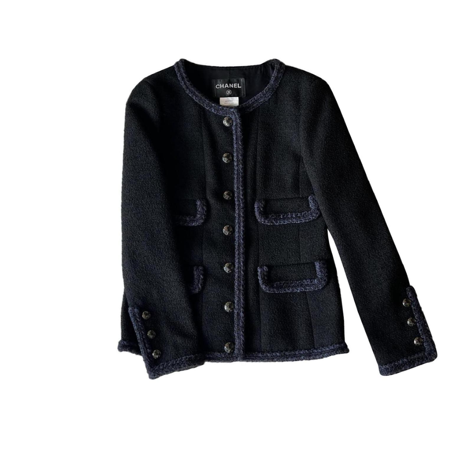 Tweed jacket Chanel Black size 38 FR in Tweed - 37554581