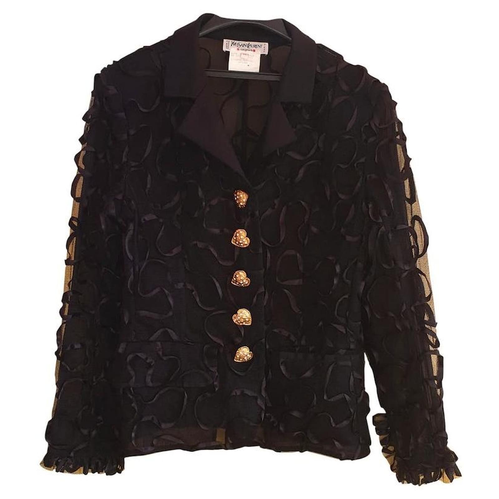 Yves Saint Laurent silk tailored jacket Black ref.380871 - Joli Closet