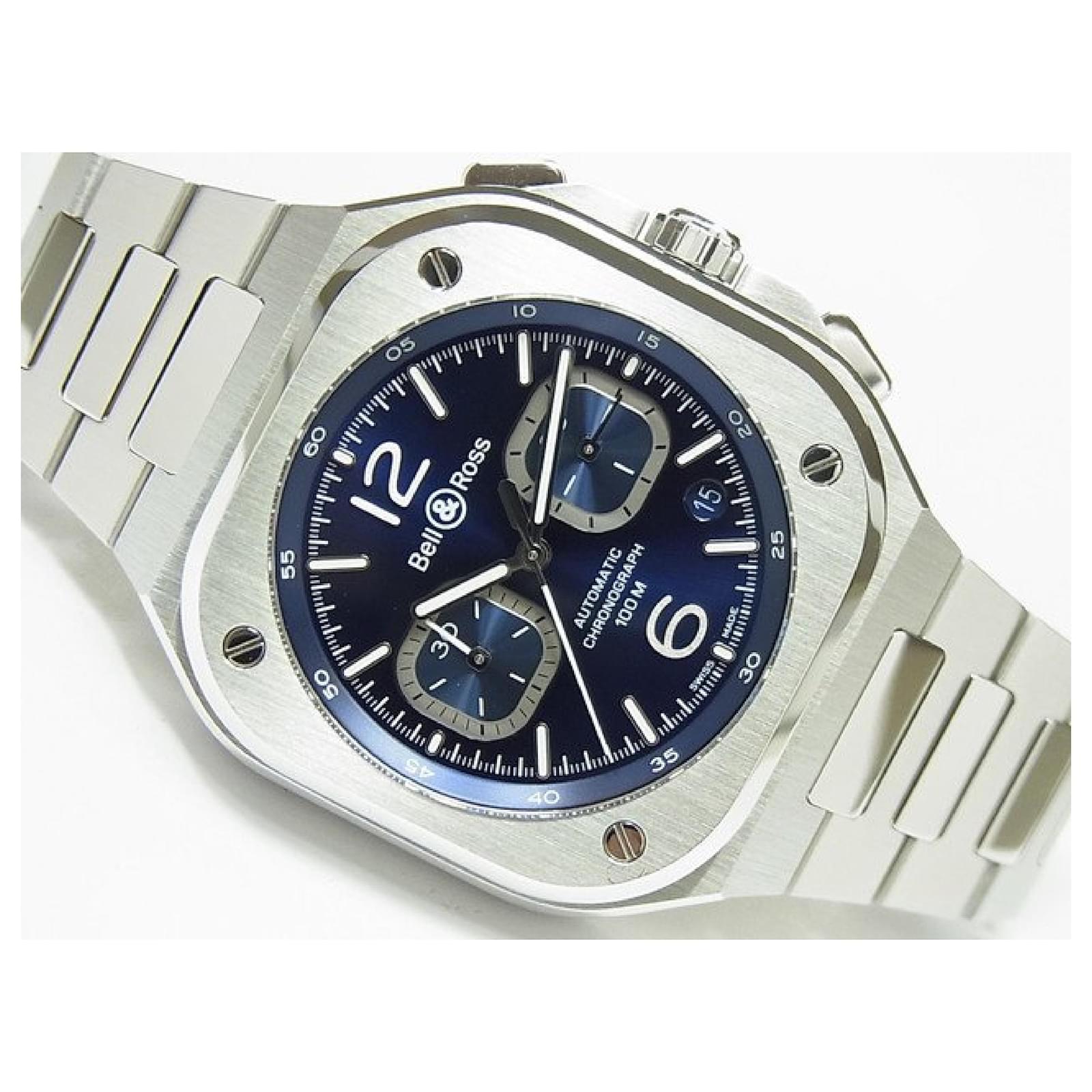 BELL ROSS BR05 Chrono blue Dial BR05C BU ST SST Genuine goods