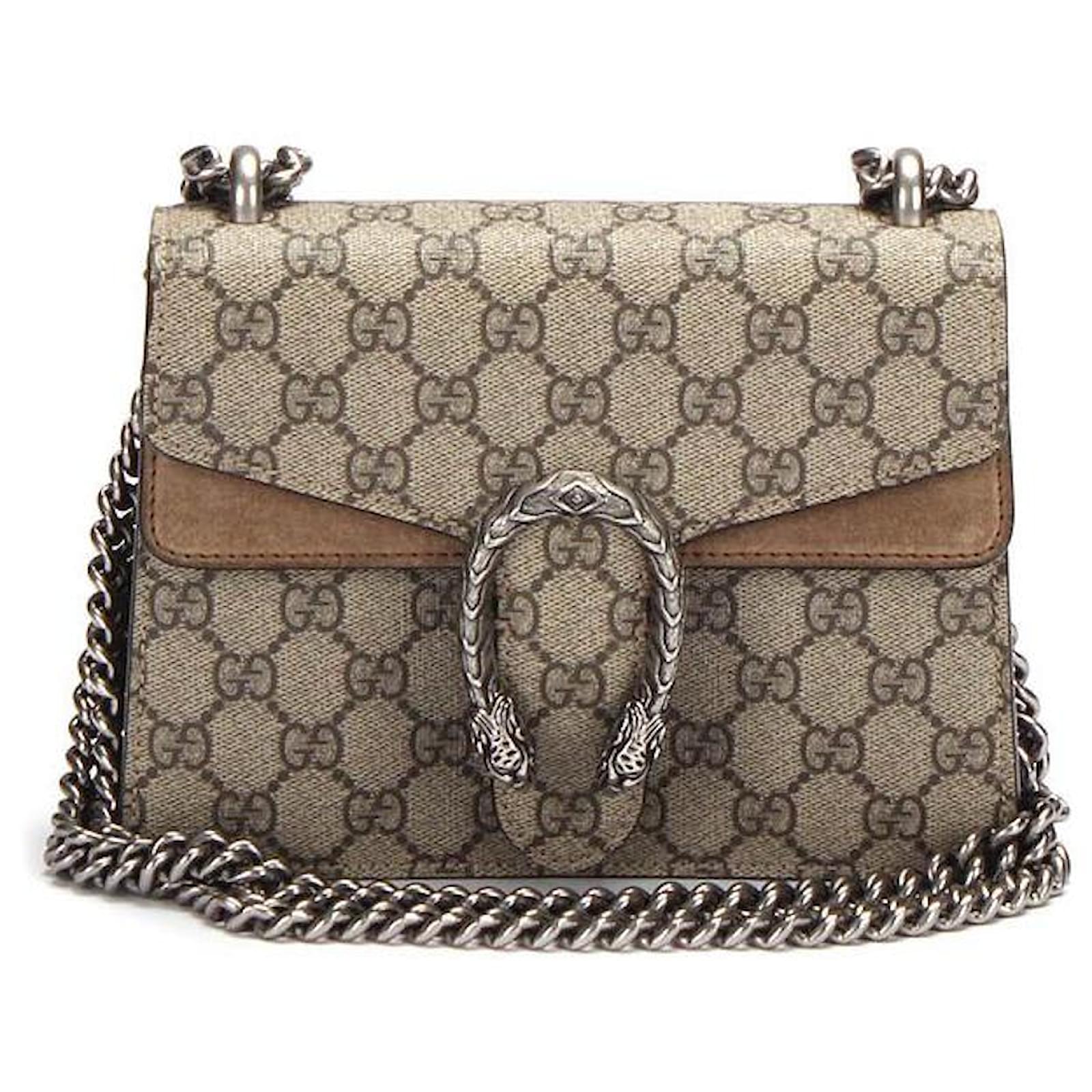 Borsa a tracolla Gucci Mini GG Supreme Dionysus in tela  rivestita/impermeabile marrone ref.381750 - Joli Closet