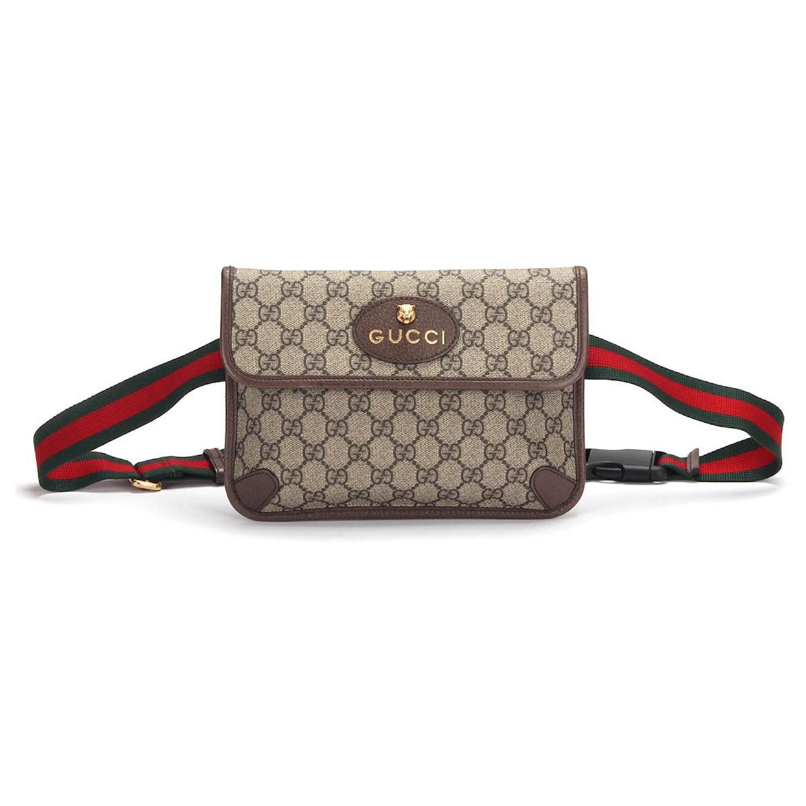 Gucci GG Supreme Neo Vintage Belt Bag in brown coated/waterproof canvas  Cloth ref.381792 - Joli Closet