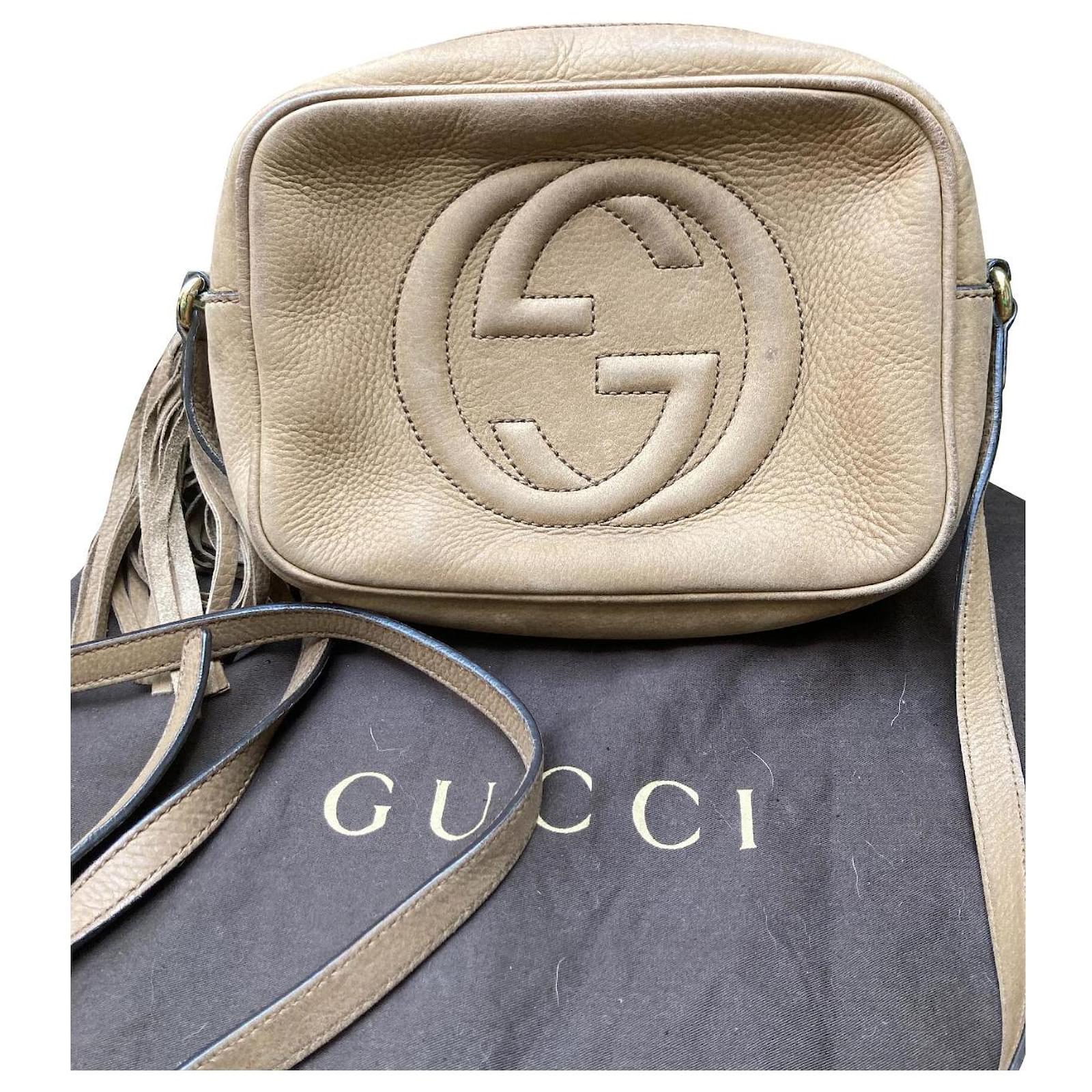 Beige gucci soho bag sale