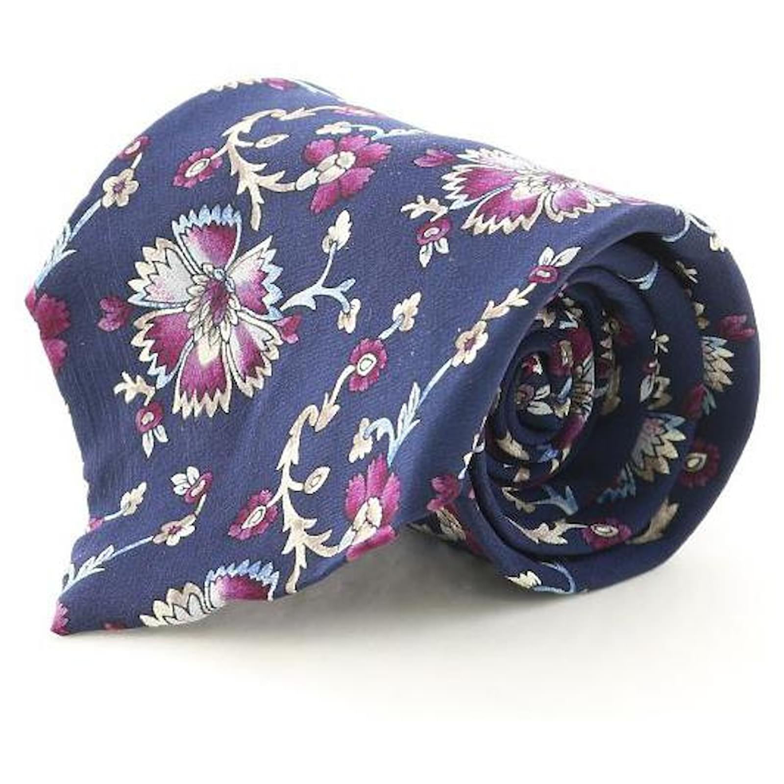 Christian Louboutin Tie Navy blue Silk ref.382132 Joli Closet