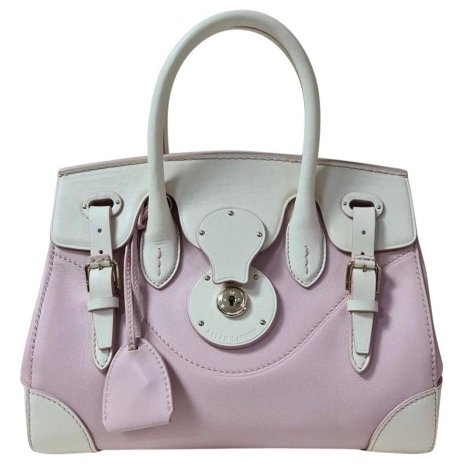Ralph Lauren Ralph Lauren Off White/Blush Pink Leather Ricky Top Handle Bag  Multiple colors ref.382220 - Joli Closet