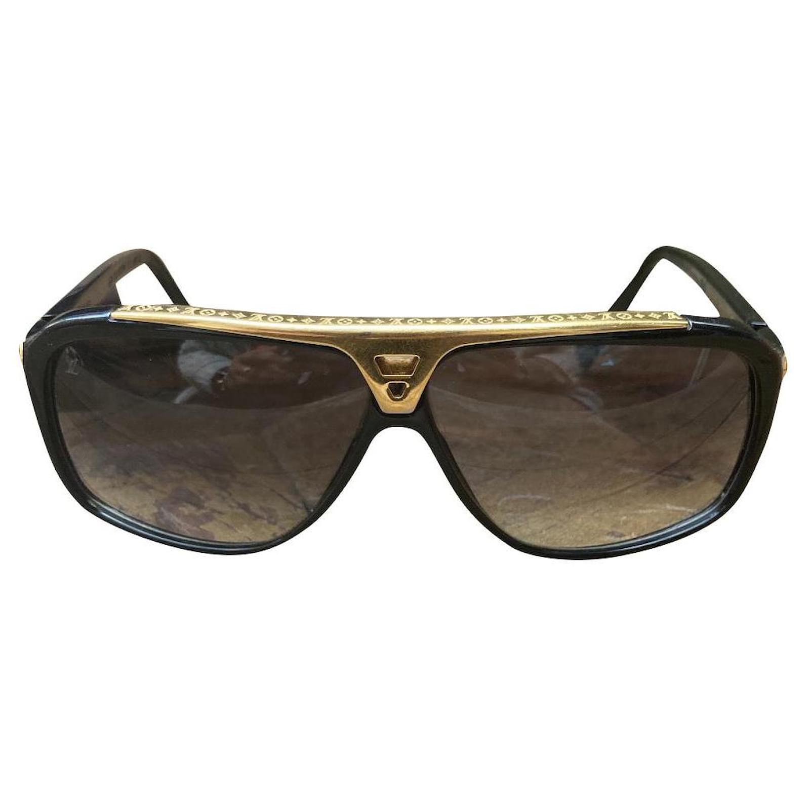 Óculos de sol Louis Vuitton Evidence Millionaire Preto Gold
