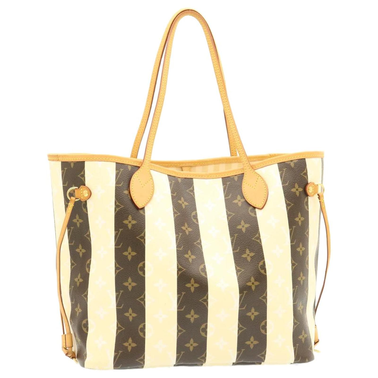 Louis Vuitton Neverfull MM Monogram Rayures Shoulder Bag on SALE