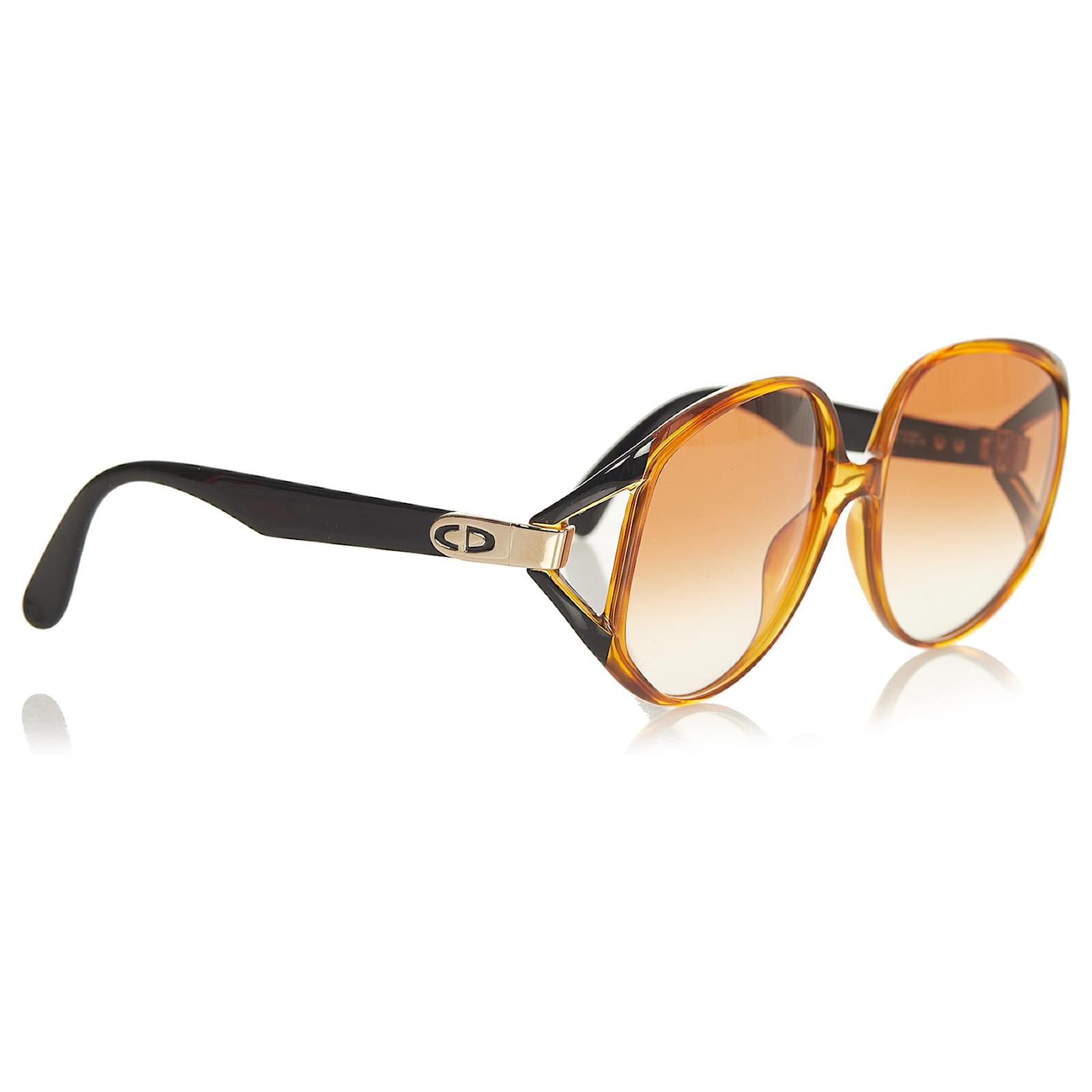Occhiali da sole rotondi Dior marroni Marrone Plastica ref.382840 - Joli  Closet