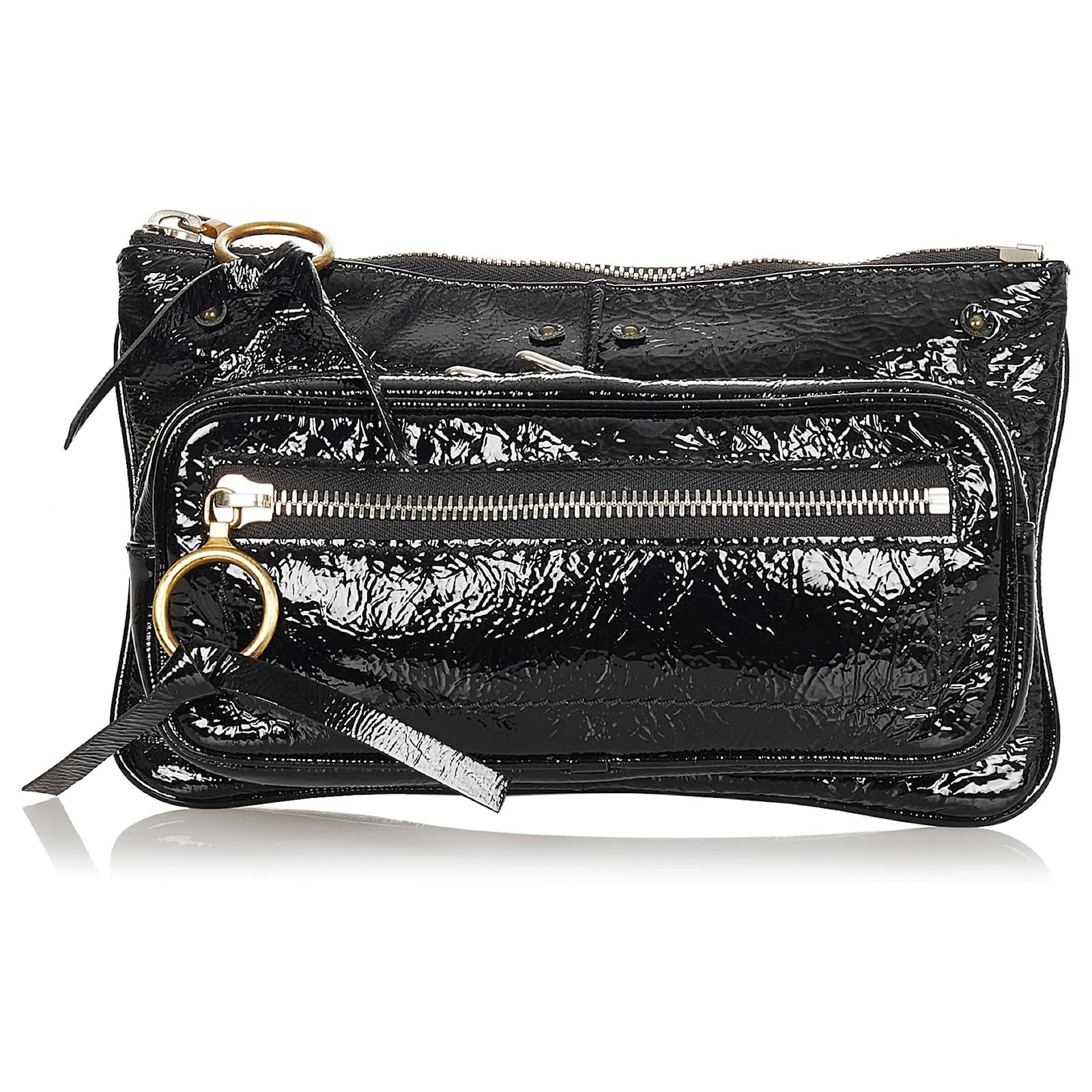 Chloé Clutch de charol negro Betty de Chloe Cuero ref.382873 - Joli Closet