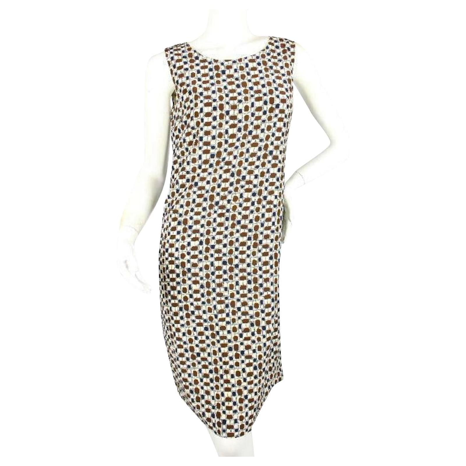 Used FENDI Vintage Geometric Pattern Sleeveless Vintage Ladies Dress Multiple colors Wool ref.383138 Joli Closet