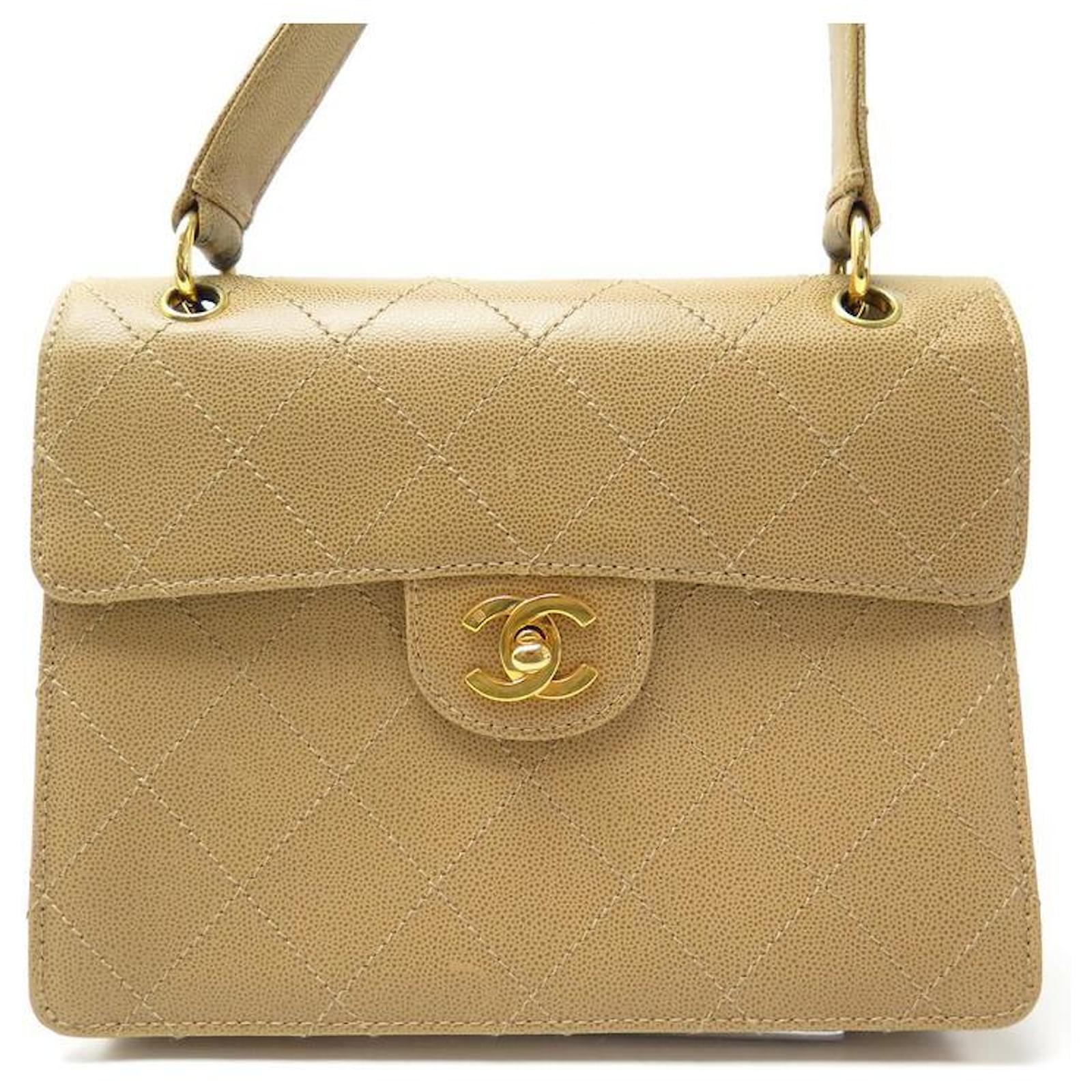 Chanel Timeless Medium flap bag camel caviar leather