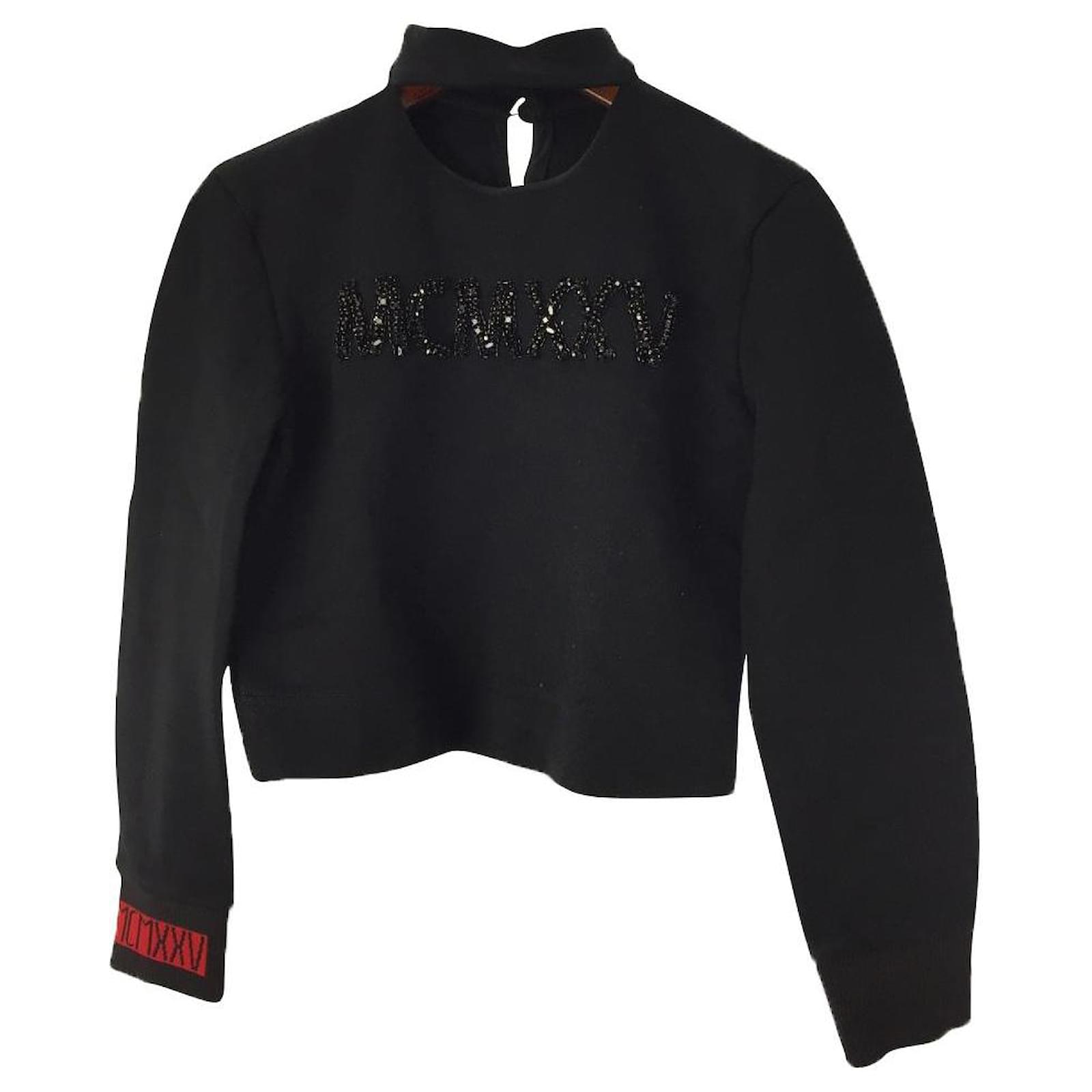 fendi black cotton sweatshirt