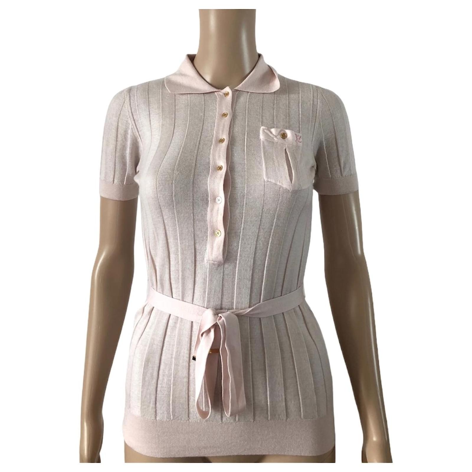 Louis Vuitton pinkes Poloshirt Kaschmir ref.384363 Joli Closet