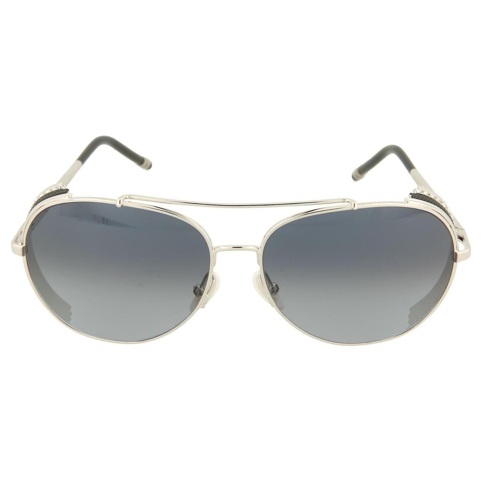 Boucheron Lunettes de soleil style aviateur Quatre Argenté