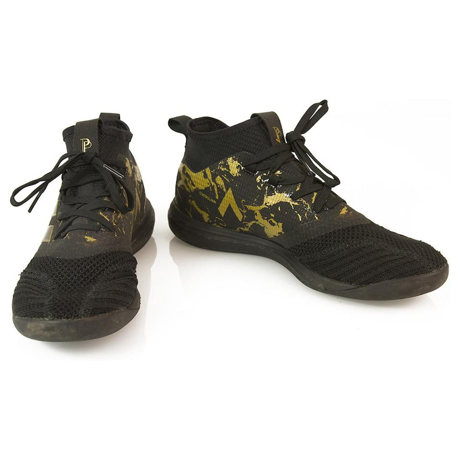 Adidas Paul Ace Tango 17 Zapatillas deportivas negras doradas zapatos EE. UU. 7.5 Negro Dorado ref.385634 - Joli Closet