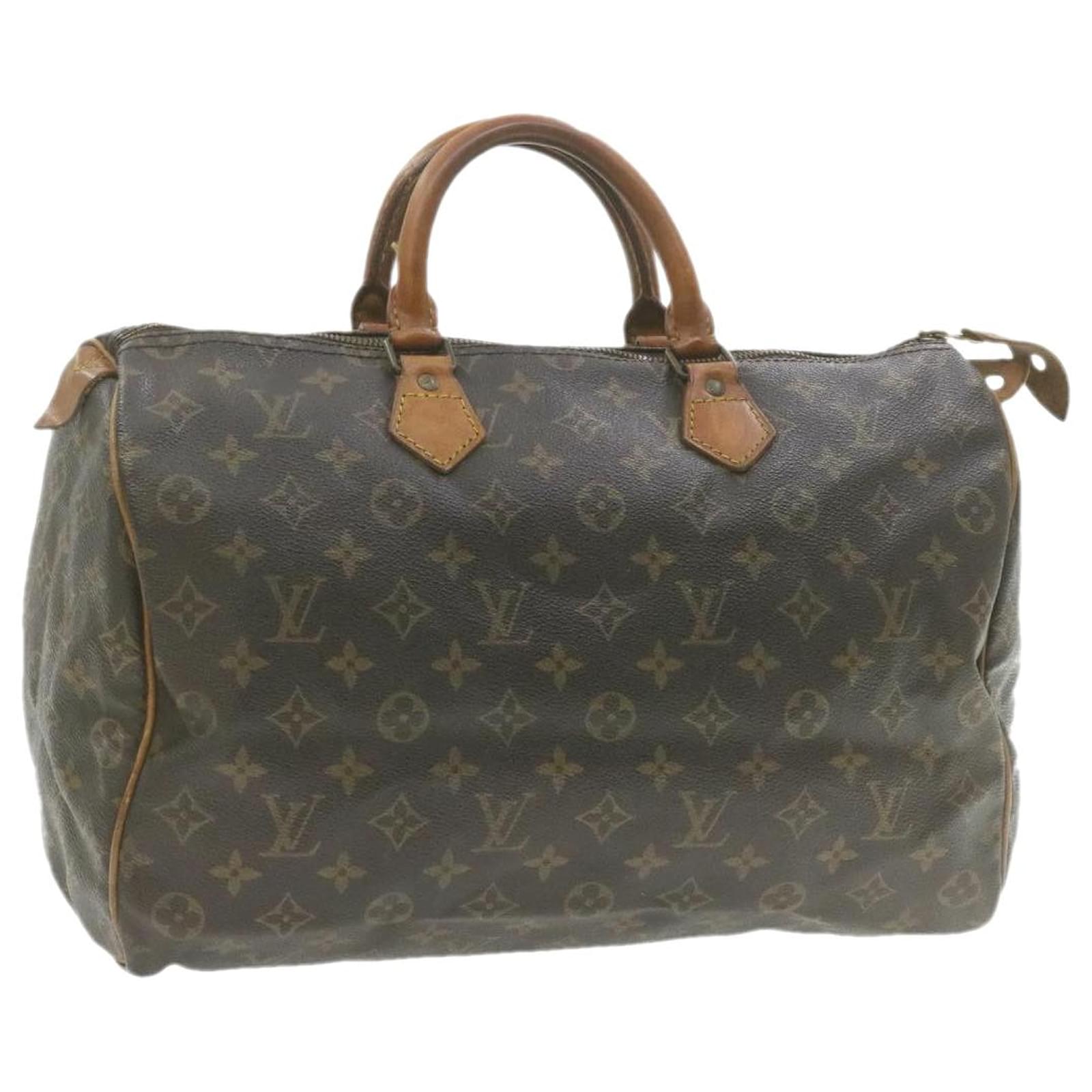 LOUIS VUITTON Monogram Mini Lin Speedy 30 Hand Bag White M95319 LV Auth  tp613