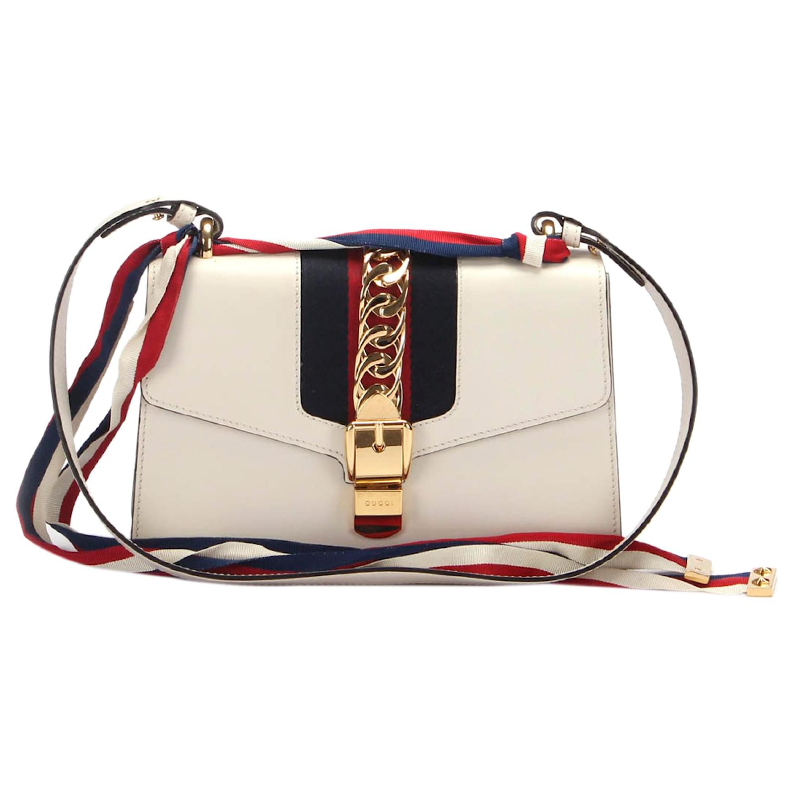 gucci white sylvie bolsa