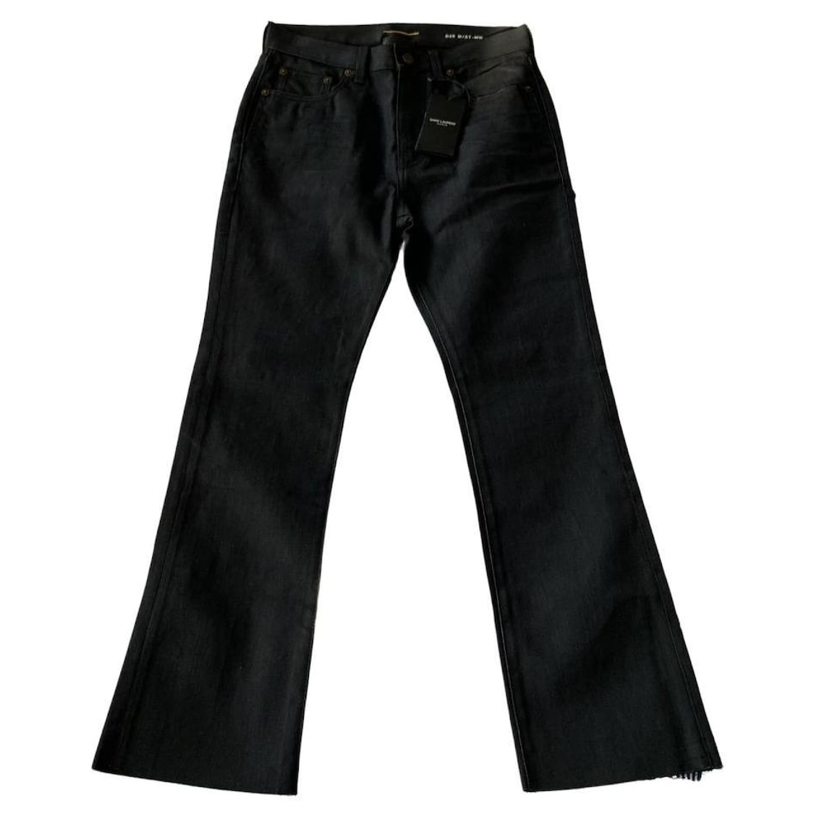 【関税・送料込み】SAINT LAURENT JEANS BLACK COTTON JEANS Saint Laurent Jeans Black Cotton Elastane ref.386694 - Joli