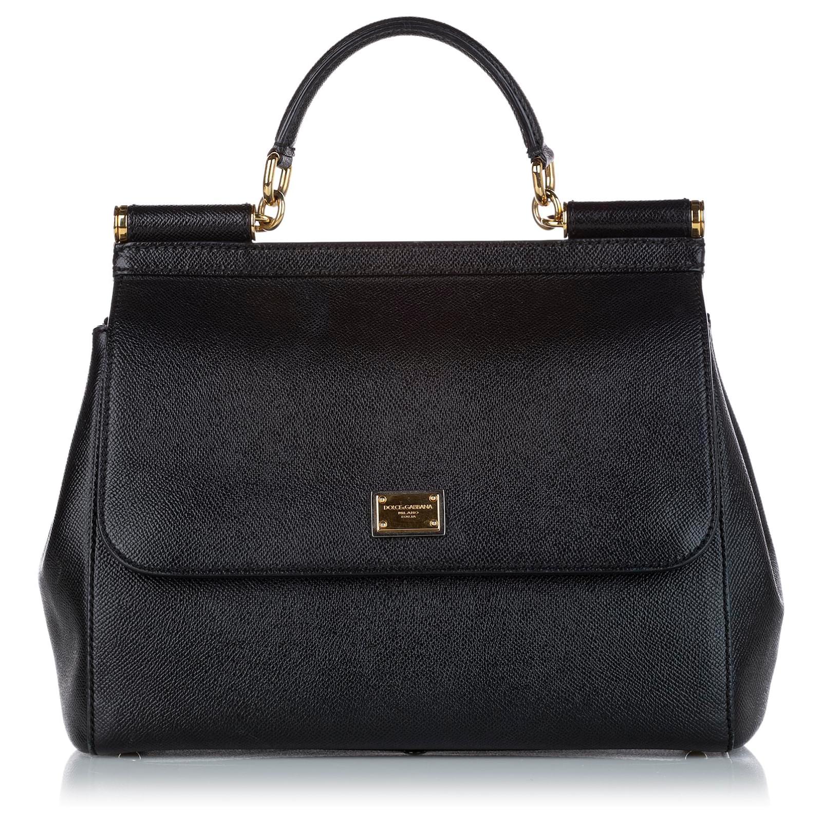 Dolce & Gabbana Dolce&Gabbana Black Miss Sicily Leather Satchel Pony ...