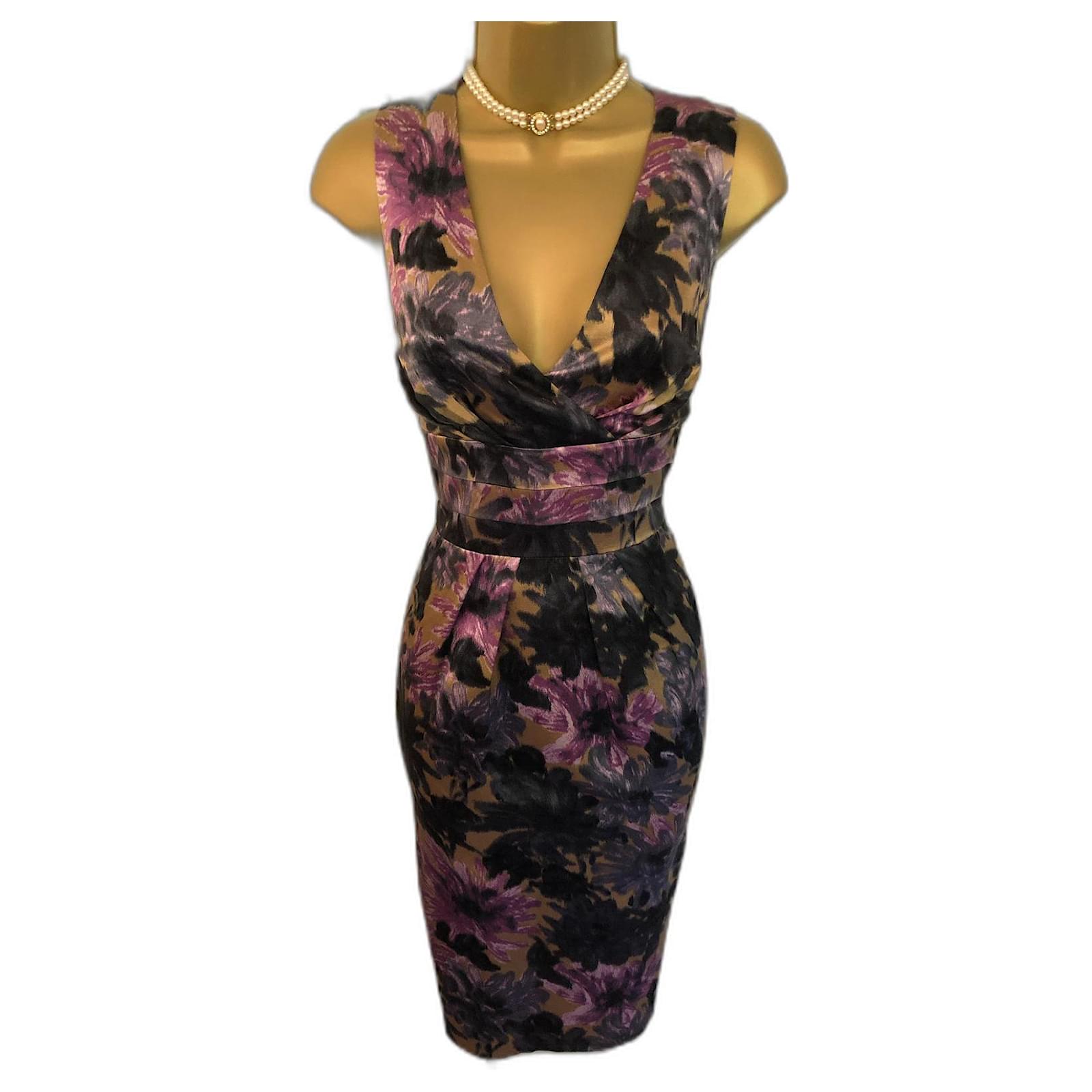 Lk Bennett Robes Soie Laine Multicolore ref.387379 - Joli Closet