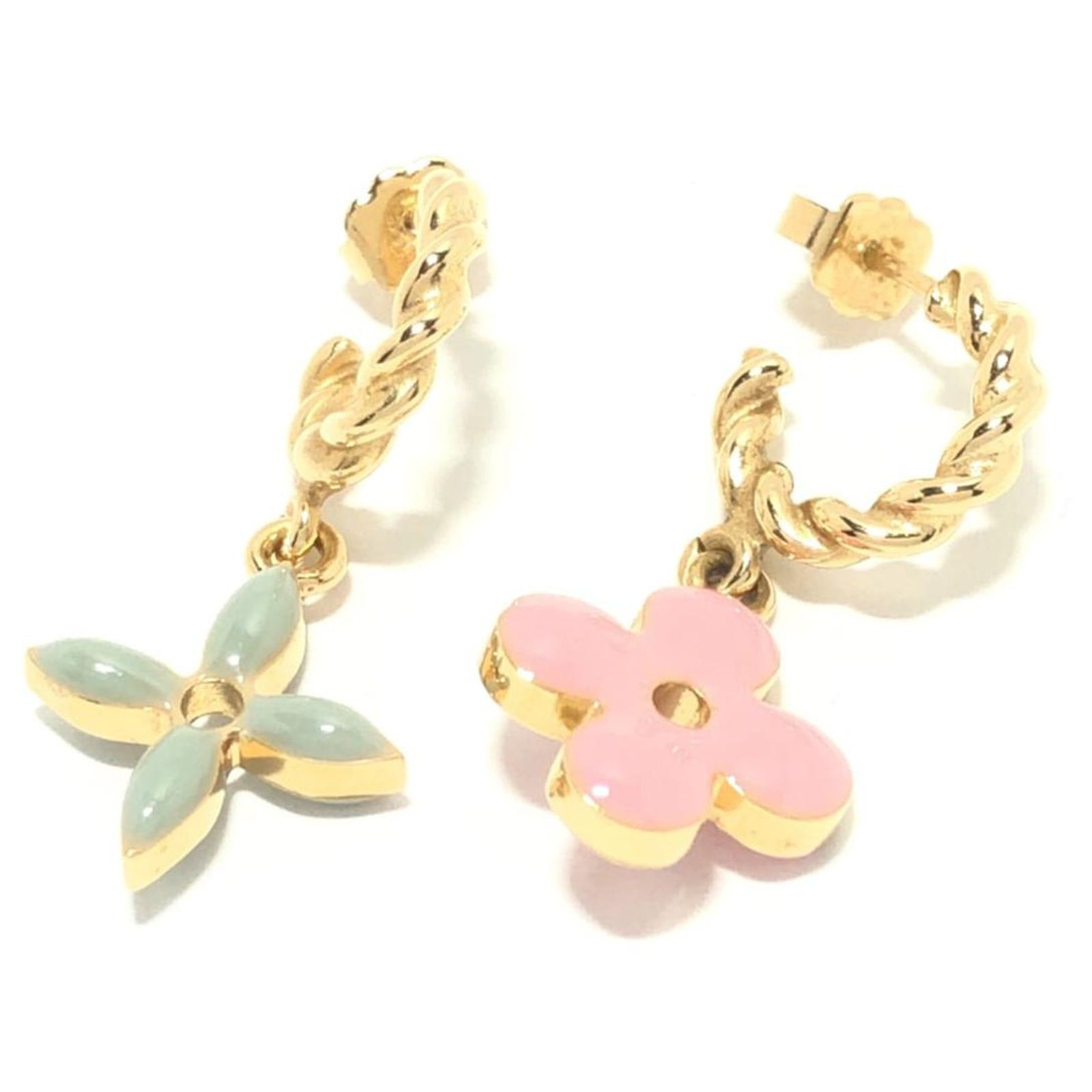 Boucles D'oreilles Louis Féraud Haute Couture Vintage - Doré, Clips, Occasion