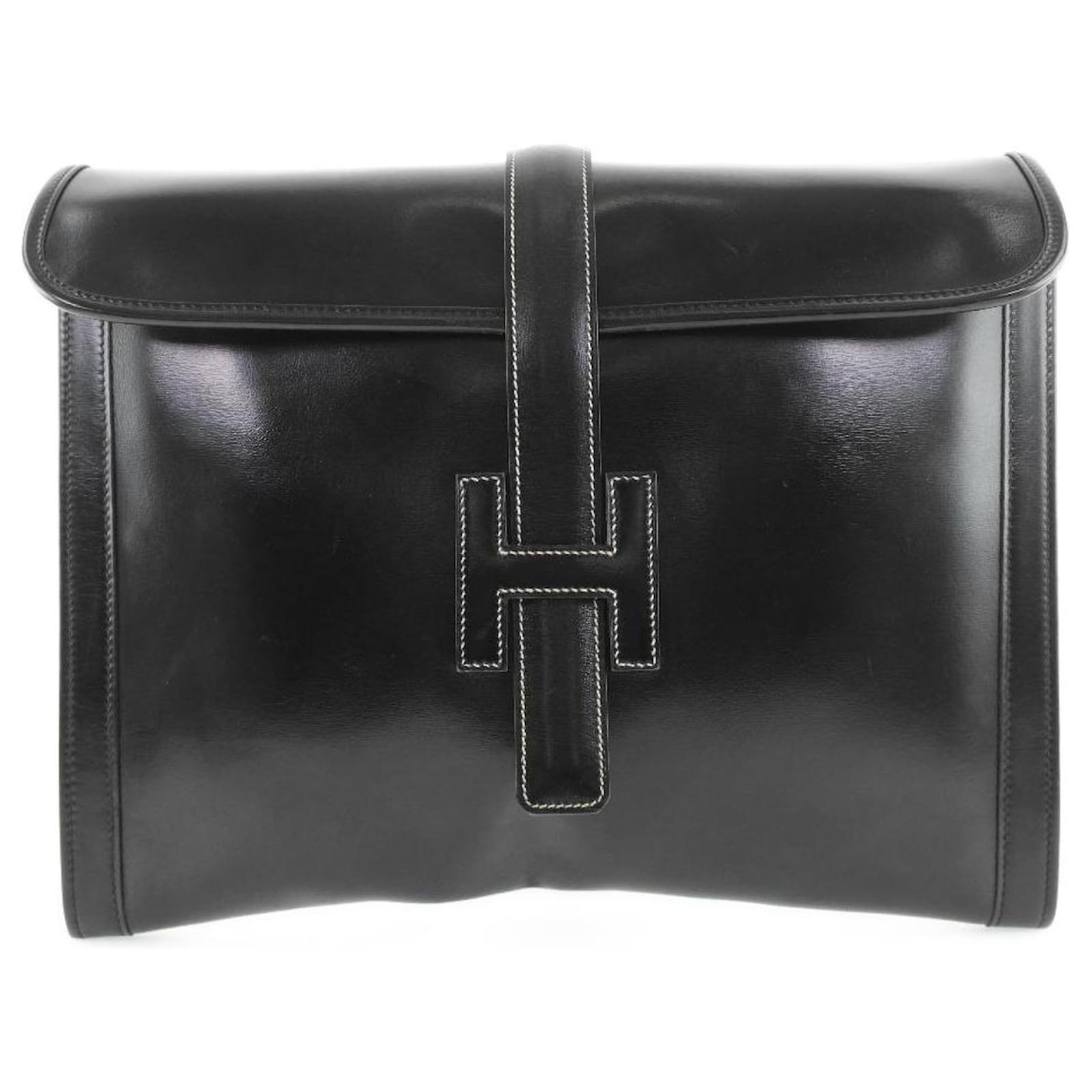 Hermès Hermes Jige Black Pony-style calfskin ref.387976 - Joli Closet