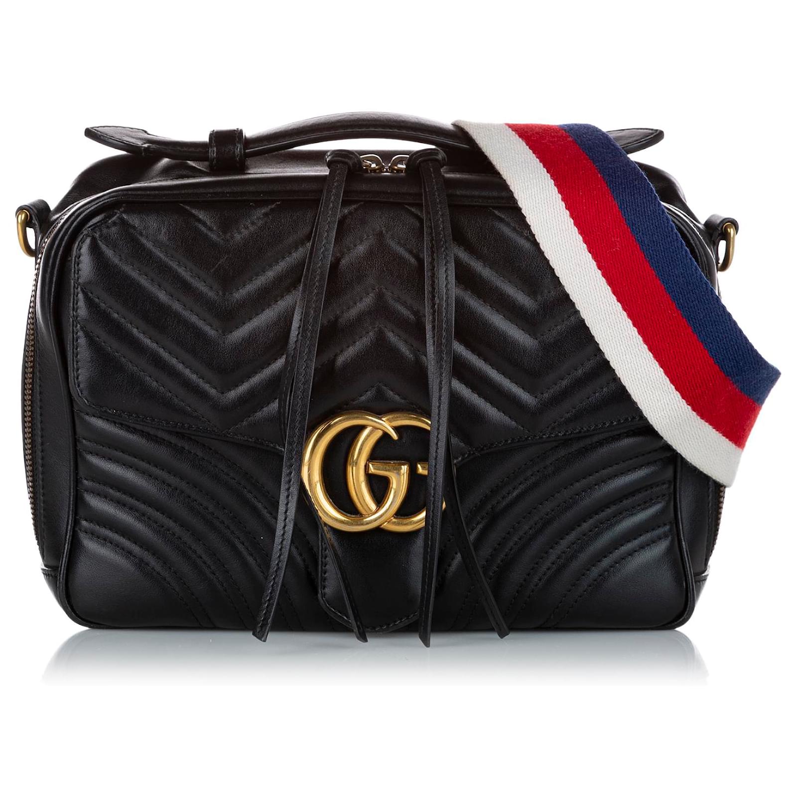 Bolsa Gucci Original GG Marmont Pequena Preta Feminina