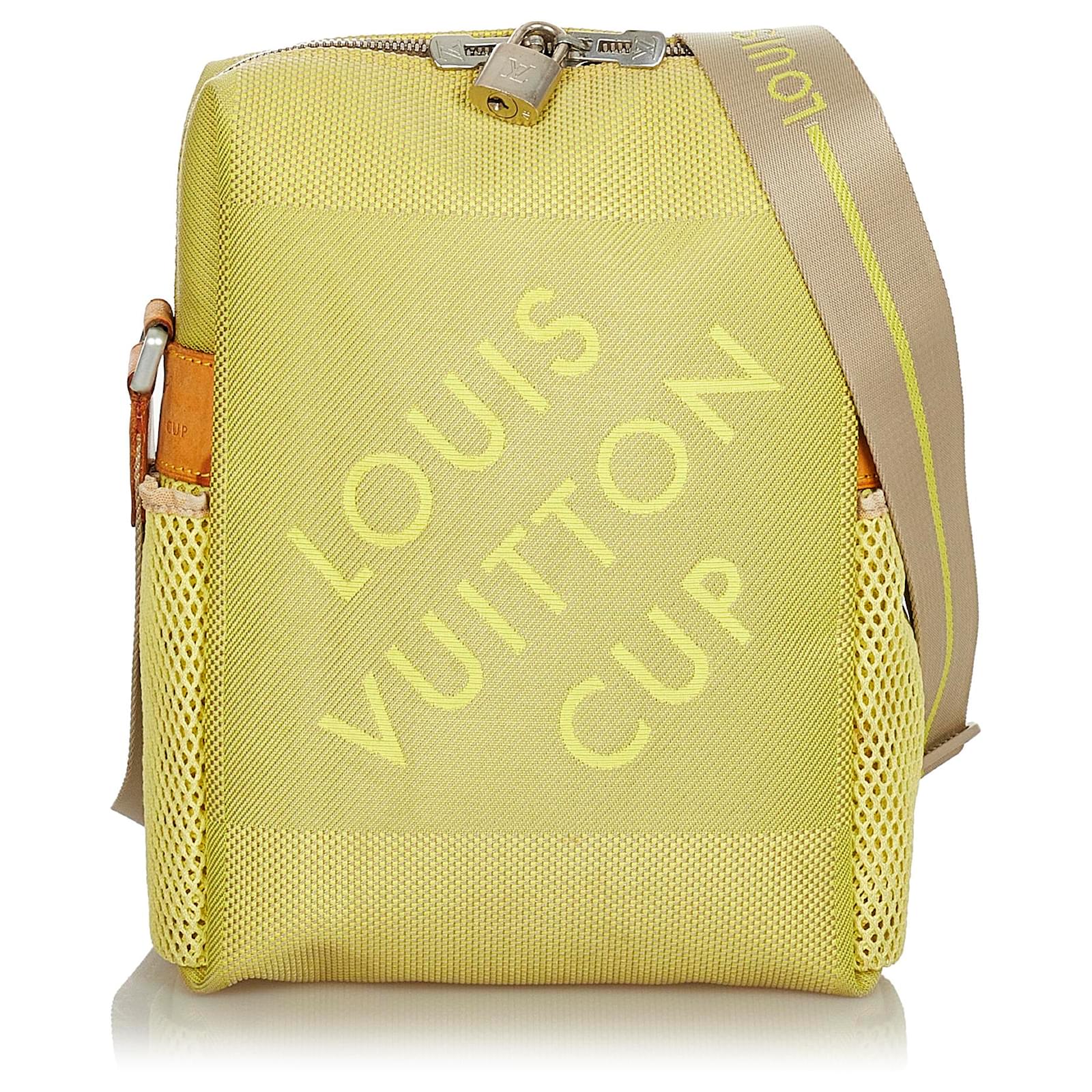 Louis Vuitton Green LV Cup Weatherly Crossbody Bag Brown Light brown Light  green Leather Cloth ref.388125 - Joli Closet