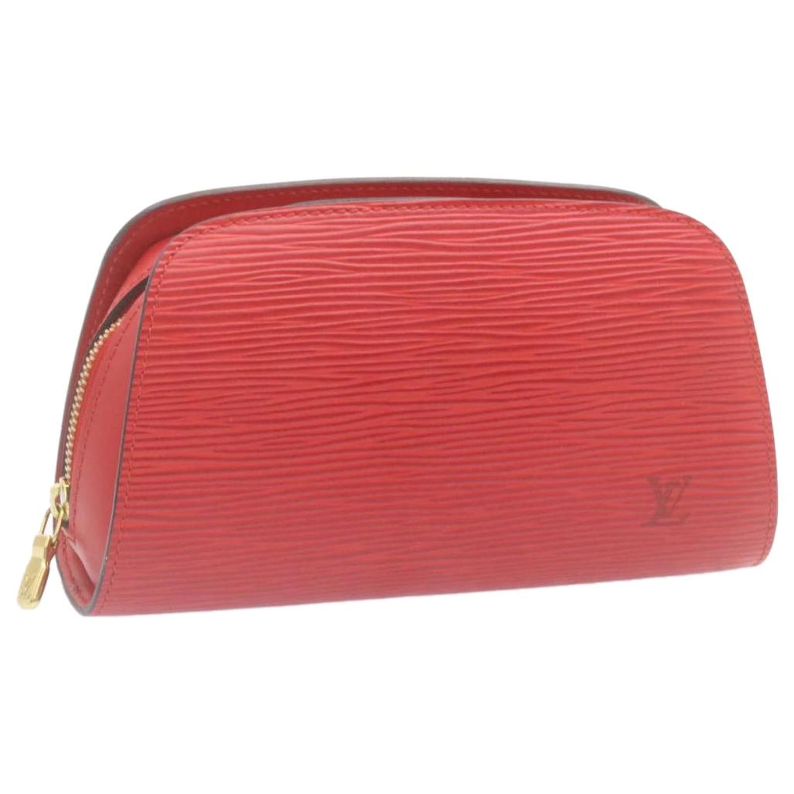 LOUIS VUITTON Epi Dauphine PM Cosmetic Pouch Red M48447 LV Auth th1783  Leather ref.389473 - Joli Closet
