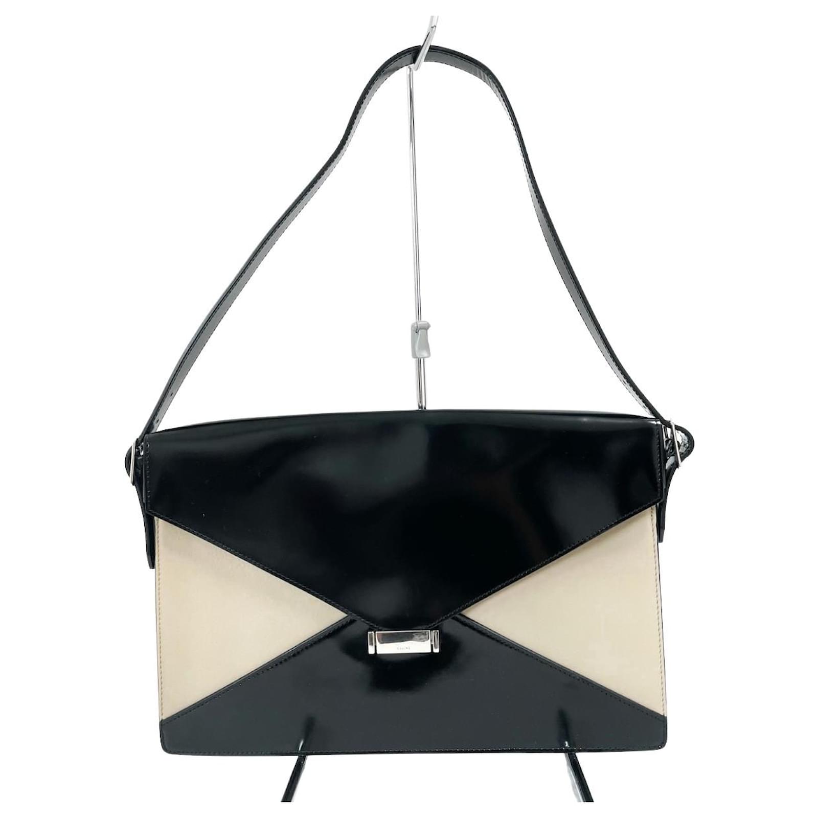 Celine Triangle Shoulder Bag in Black