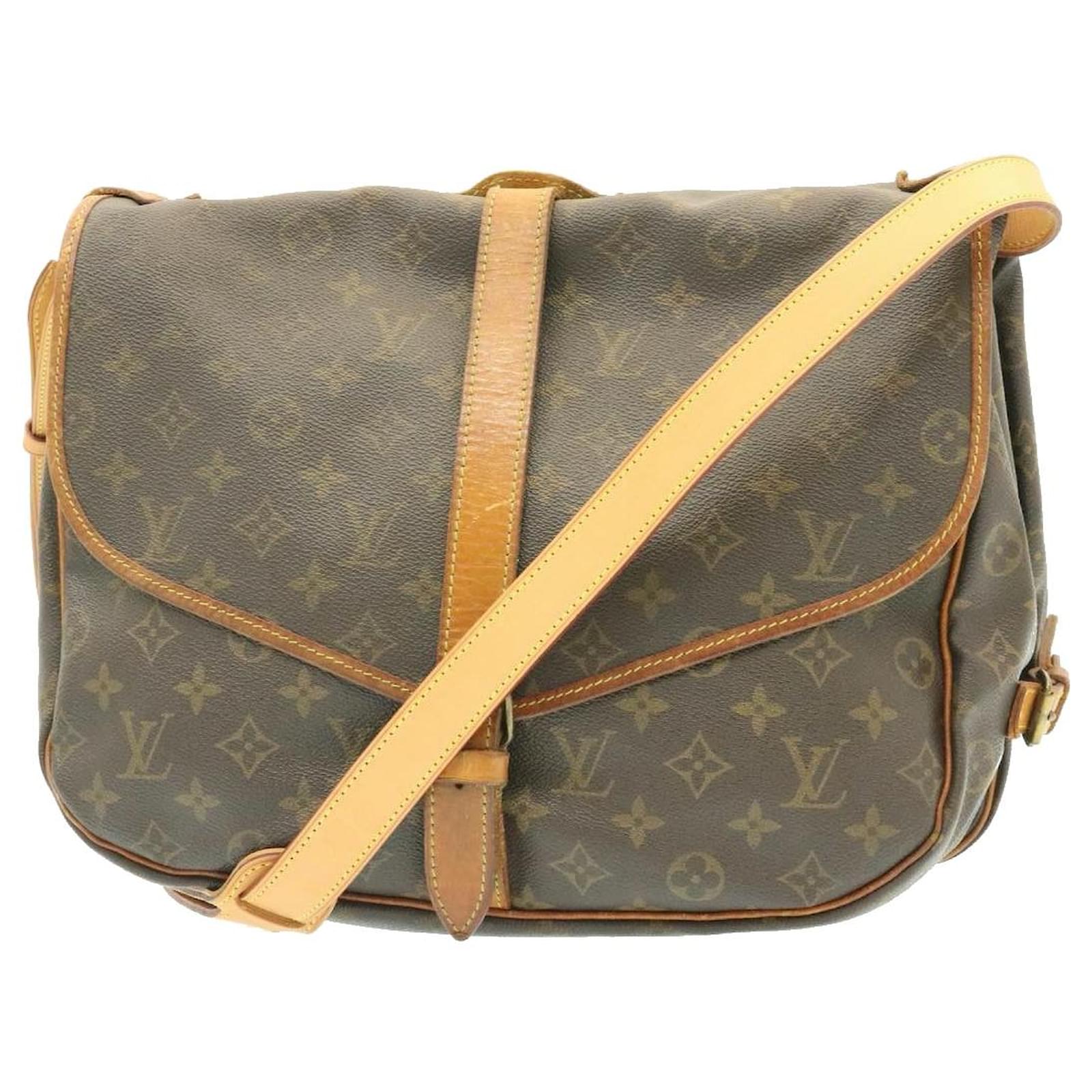 Louis Vuitton Saumur 35 Crossbody Bag LV Brown Monogram