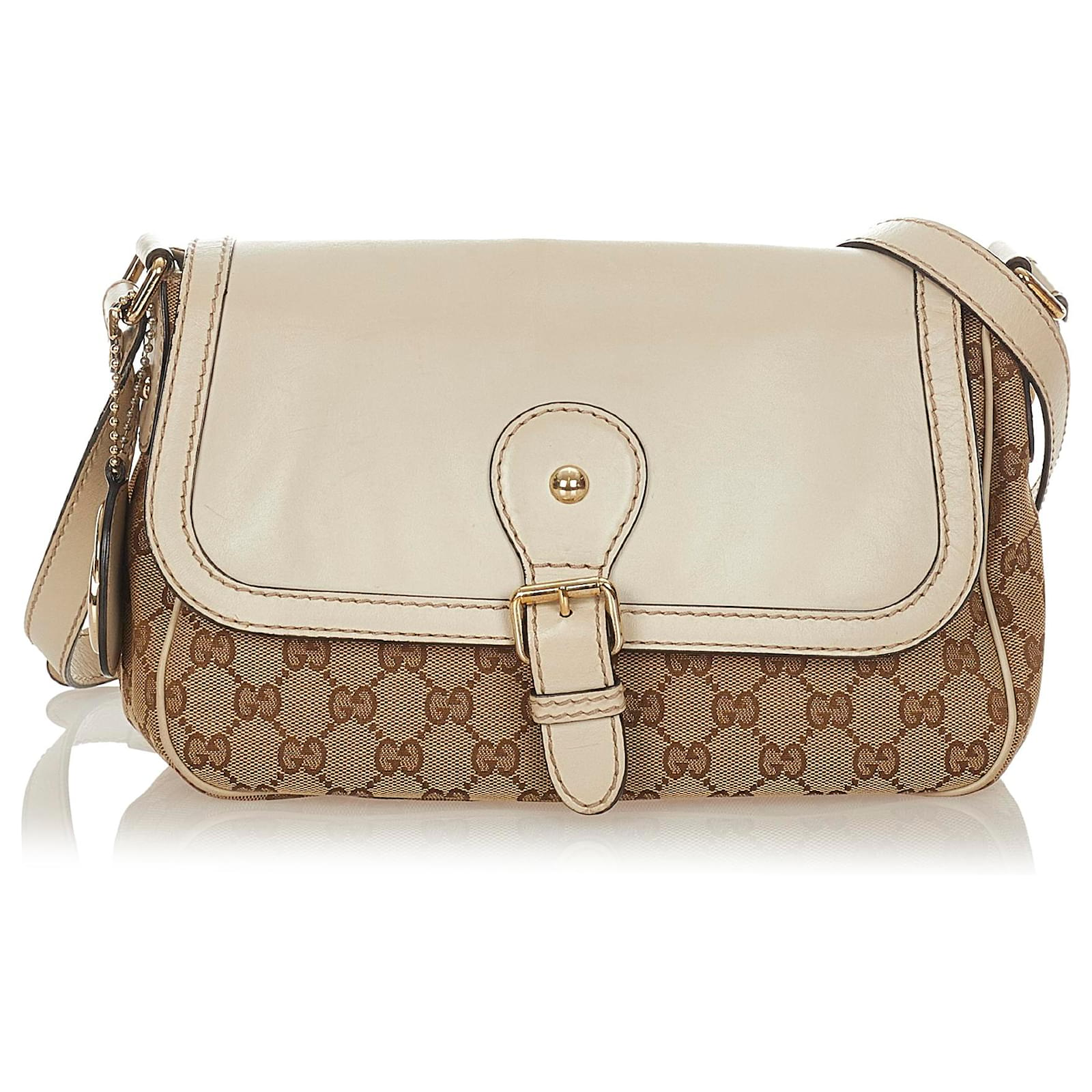 Beige Gucci GG Canvas Sukey Crossbody