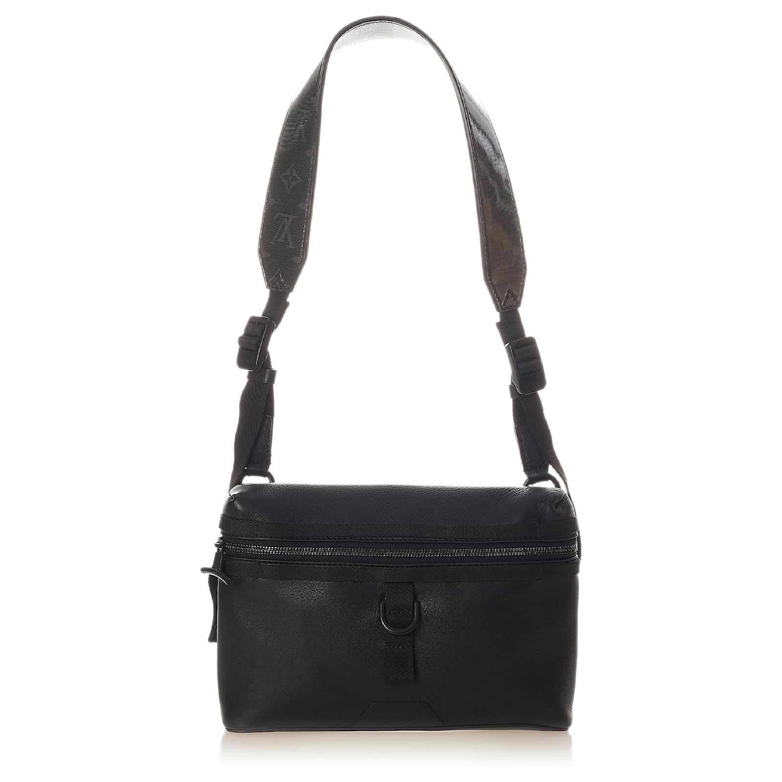 Black Louis Vuitton Monogram Glaze Messenger PM Crossbody Bag