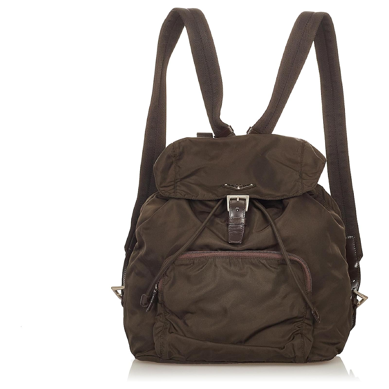 バッグ PRADA Suede drawstring backpack Brown Prada Suede Backpack | Saks Fifth Avenue