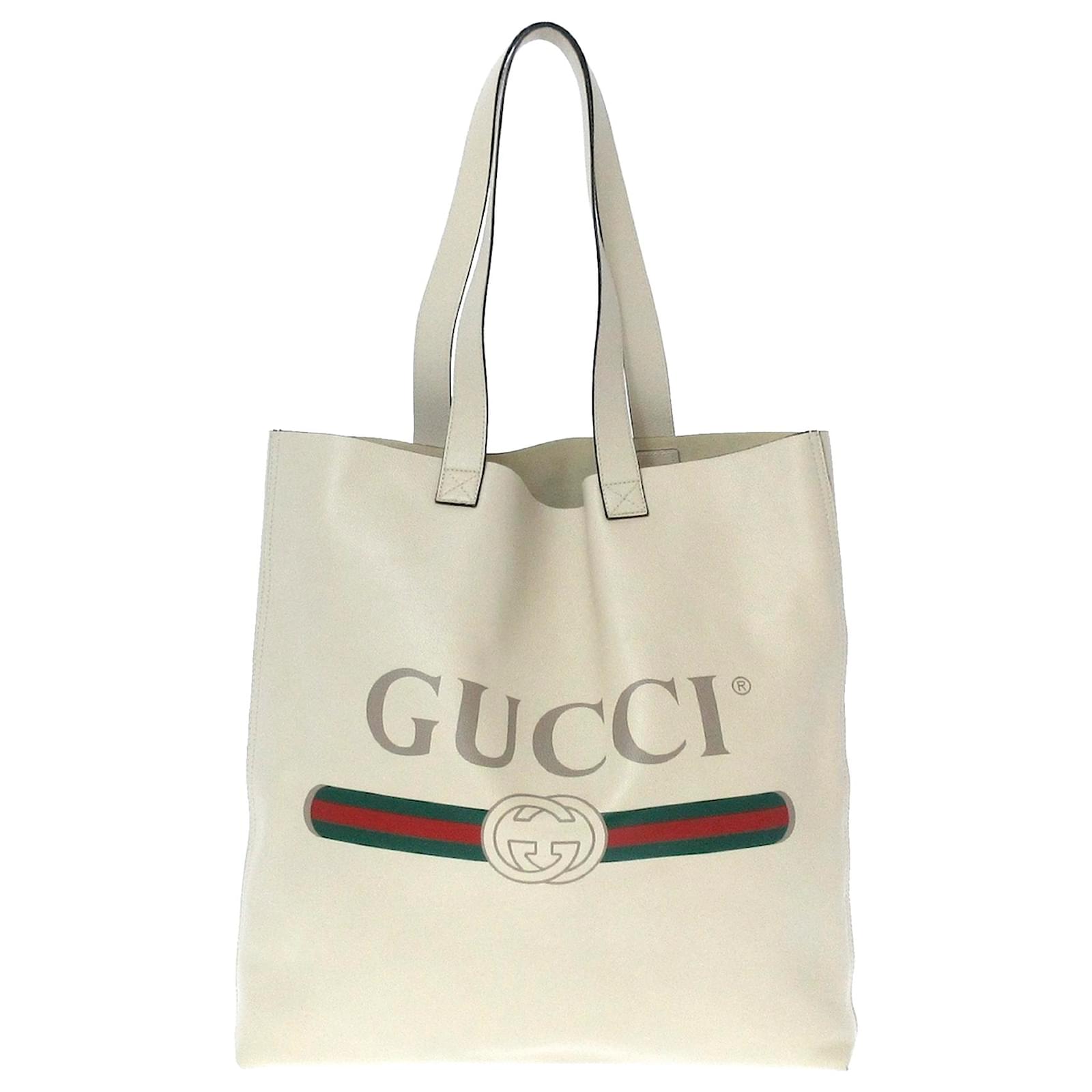 gucci white shopping bag