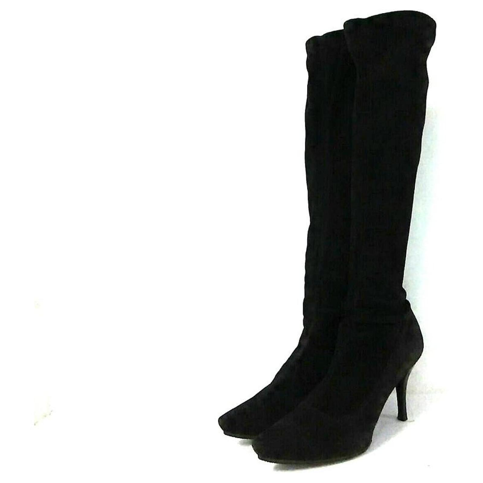 Usado] Botas largas FENDI 36 1/2 Buen estado para damas □ Suela marrón  oscuro de gamuza recubierta Suecia ref.391150 - Joli Closet