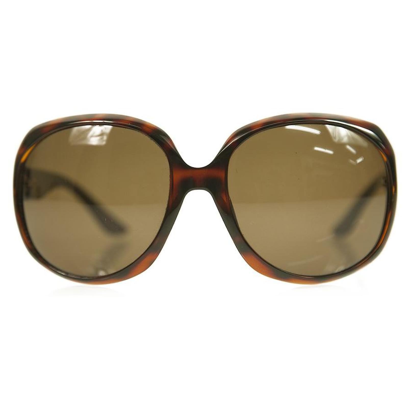 Christian Dior Glossy 1 x5Q8U Havana Brown Oversize Sunglasses