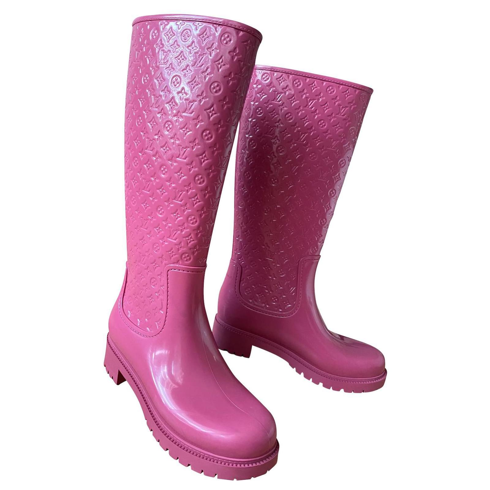 In Search Of LV Drops Rain Boot  Boots, Rain boots, Louis vuitton shoes