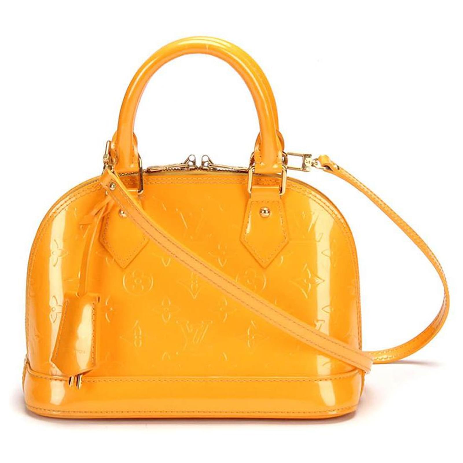 Louis Vuitton Orange Monogram Vernis Alma Bb Bag