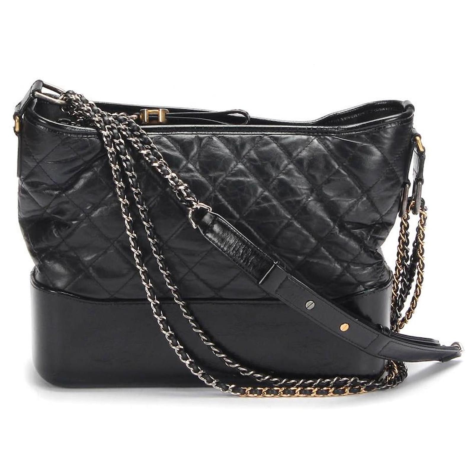 Chanel Medium Gabrielle Shoulder Bag in black Lambskin ref.391668